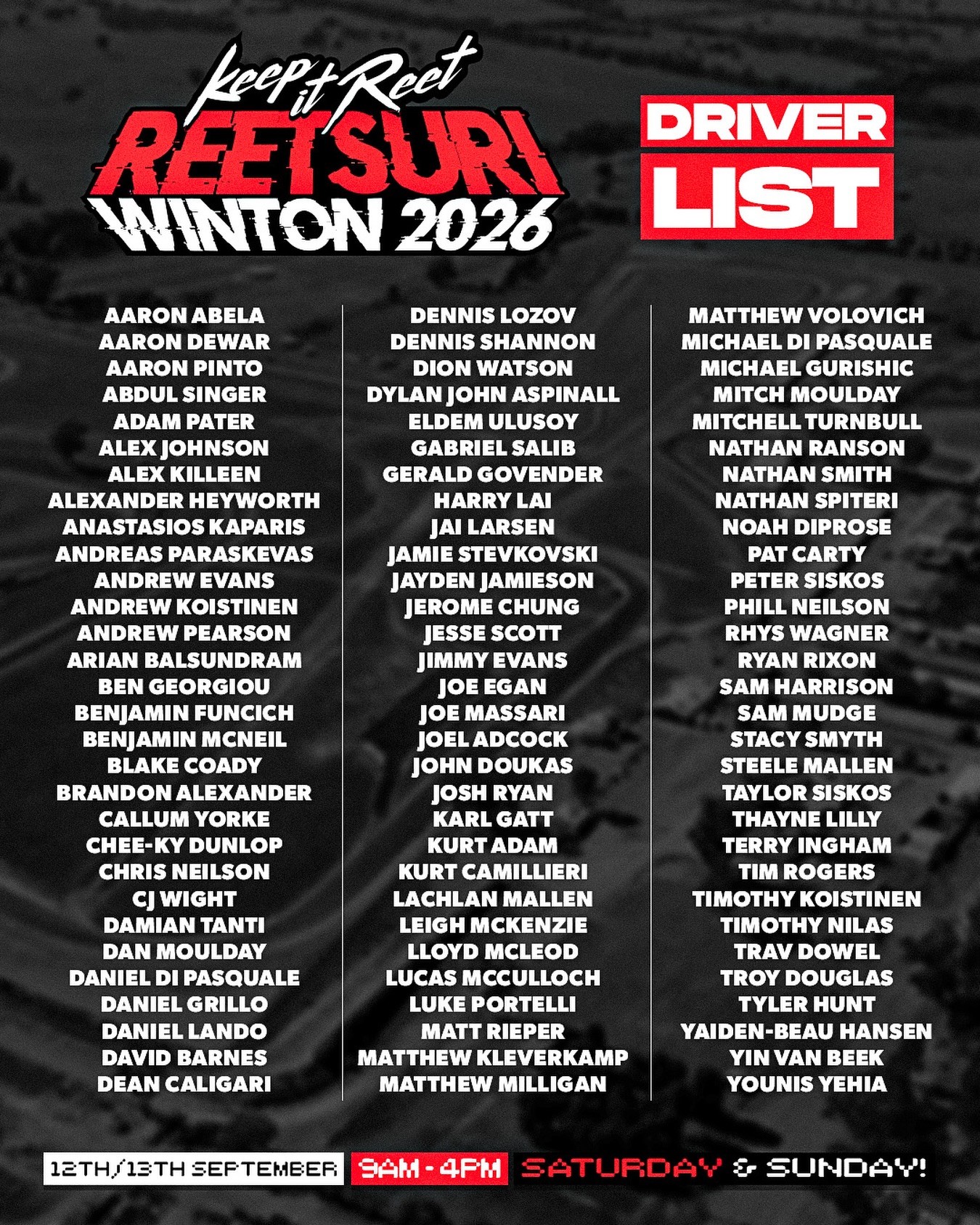 Reetsuri Winton 2026 — JDM spectator event in Melbourne, VIC on Saturday 12 September 2026