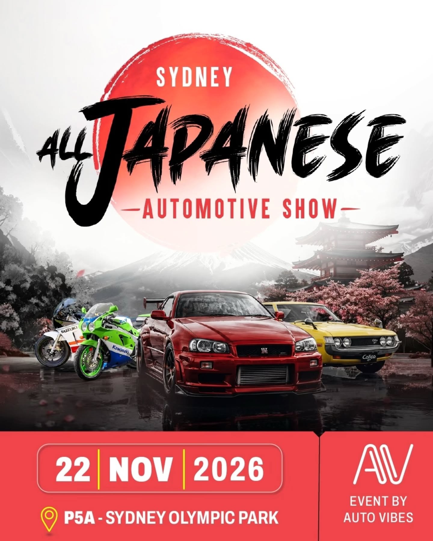 Sydney All Japanese Automotive Show — JDM/Classic spectator event in Sydney, NSW on Sunday 22 November 2026