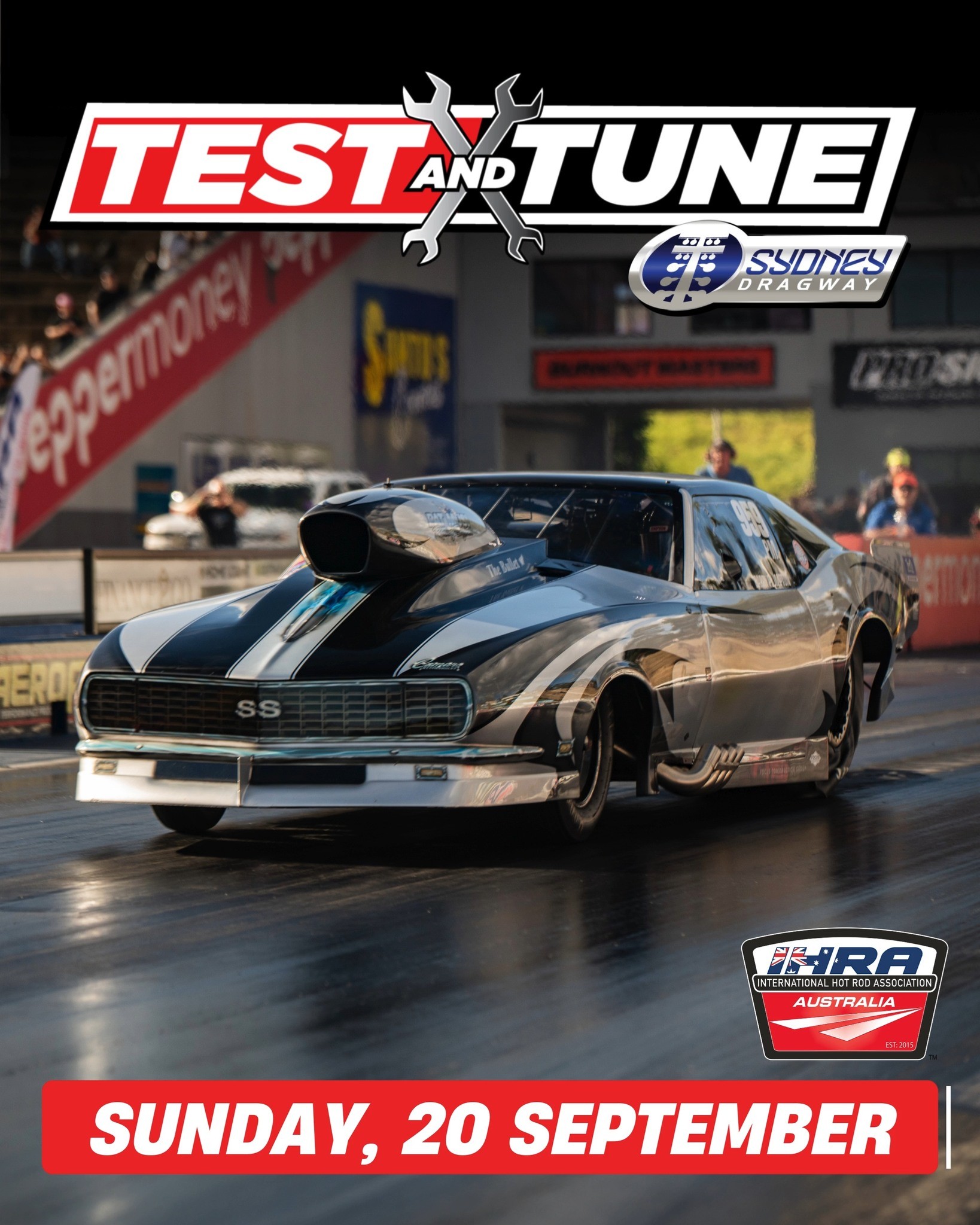 Sydney Dragway Test & Tune — Muscle track day in Sydney, NSW on Sunday 20 September 2026