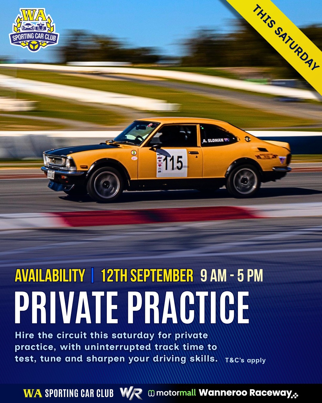 Private Practice — Classic track day in Perth, WA on Saturday 12 September 2026