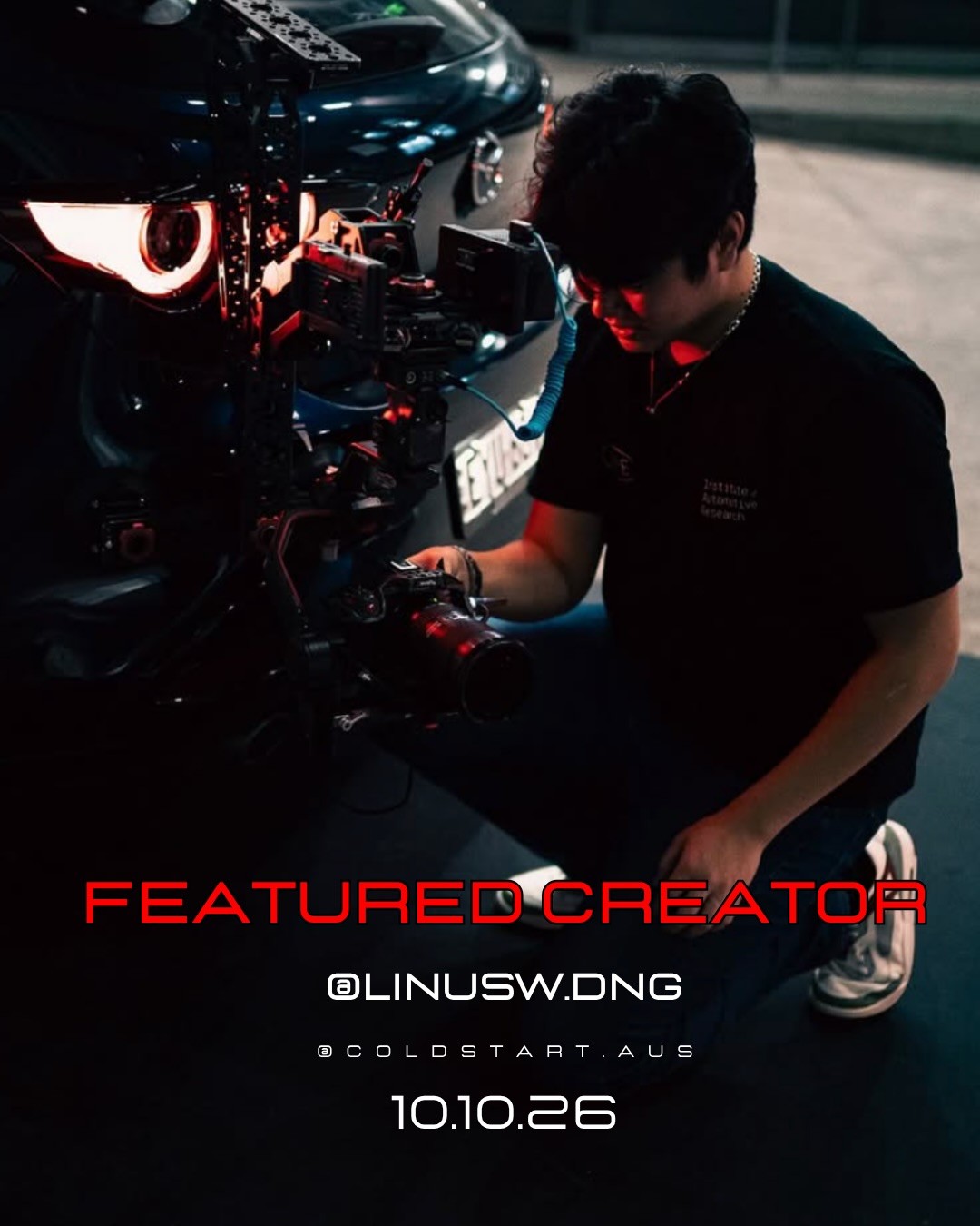 Featured Creator Q&A with Linus — car meet in Brisbane, QLD on Saturday 10 October 2026