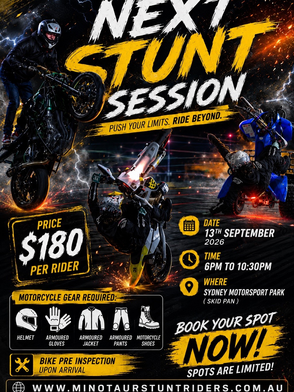 Next Stunt Session — track day in Sydney, NSW on Sunday 13 September 2026