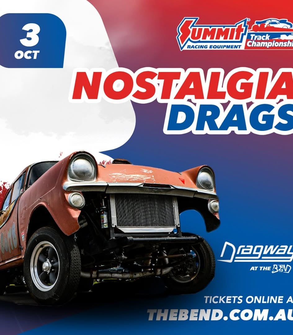 Nostalgia Drags — Classic/Muscle spectator event in Adelaide, SA on Saturday 3 October 2026