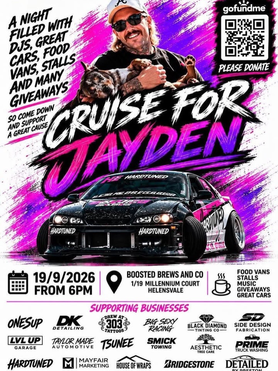 Cruise for Jayden — Classic/JDM car meet in Gold Coast, QLD on Saturday 19 September 2026