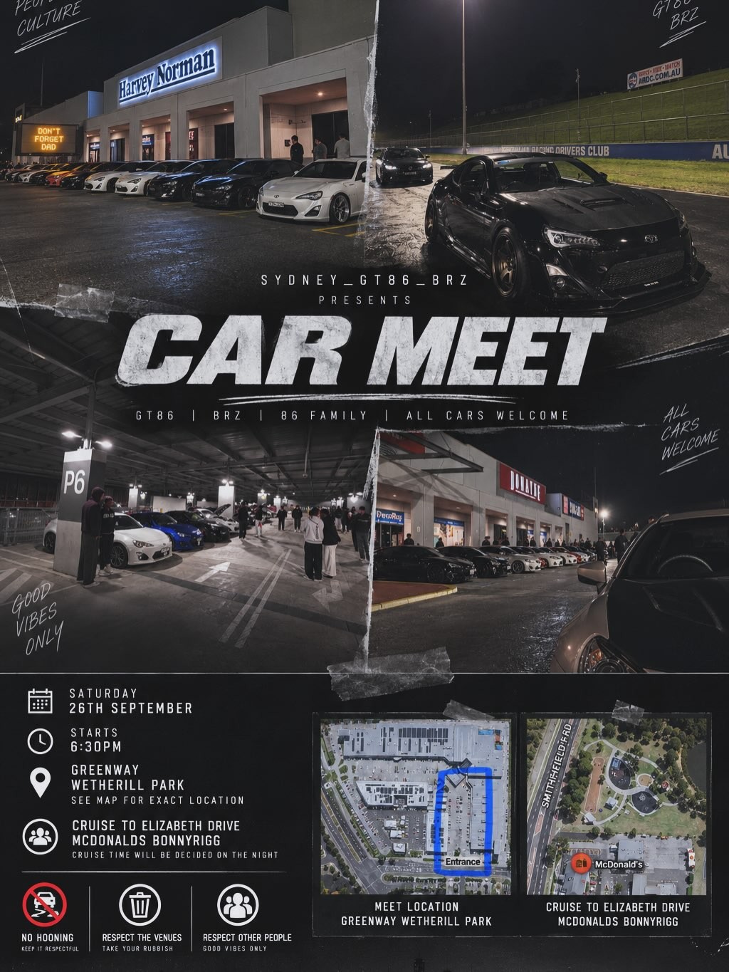 Sydney GT86 BRZ Car Meet — JDM car meet in Sydney, NSW on Saturday 26 September 2026