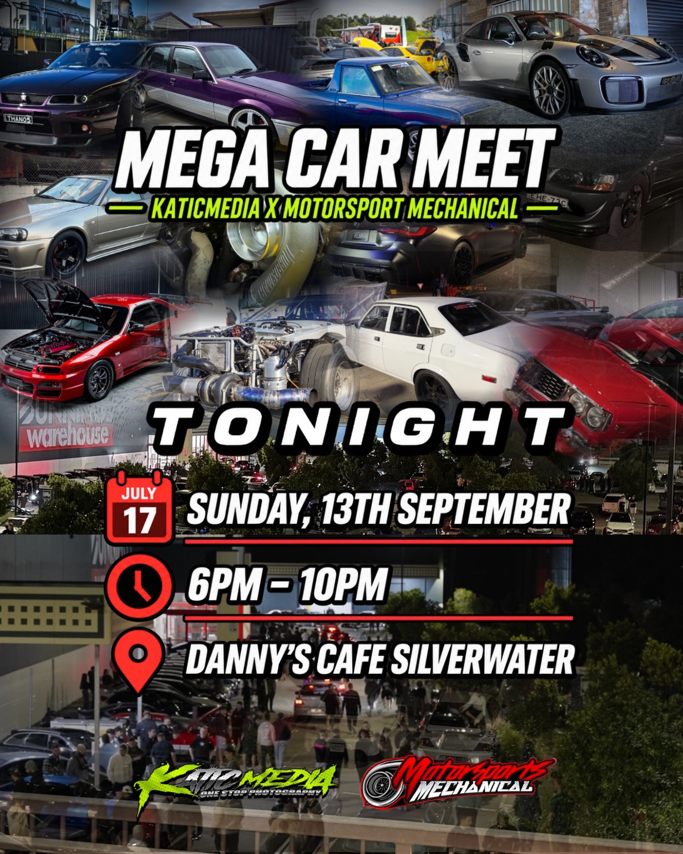 Mega Car Meet — JDM car meet in Sydney, NSW on Sunday 13 September 2026