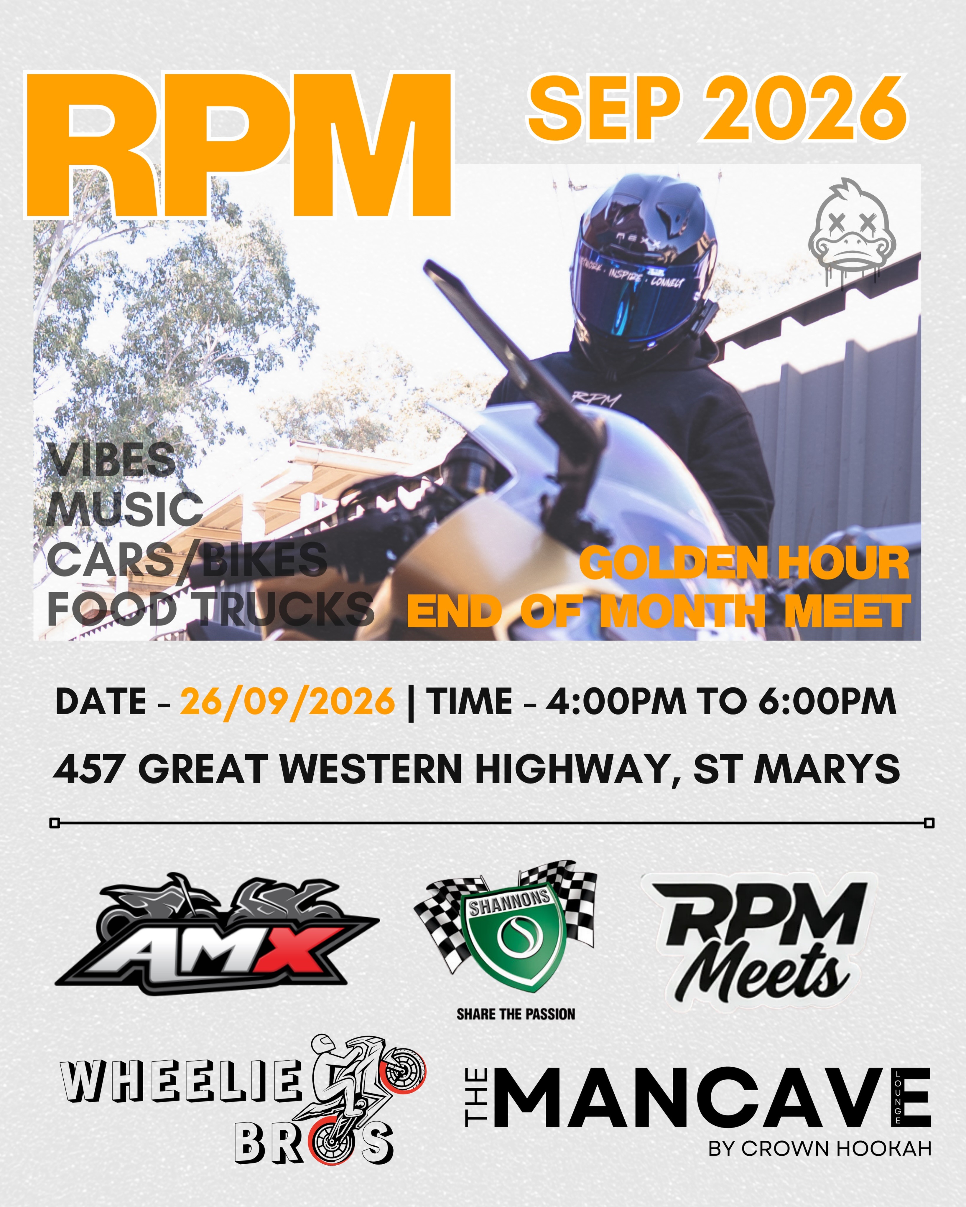 RPM Golden Hour End of Month Meet — Exotic car meet in Sydney, NSW on Saturday 26 September 2026
