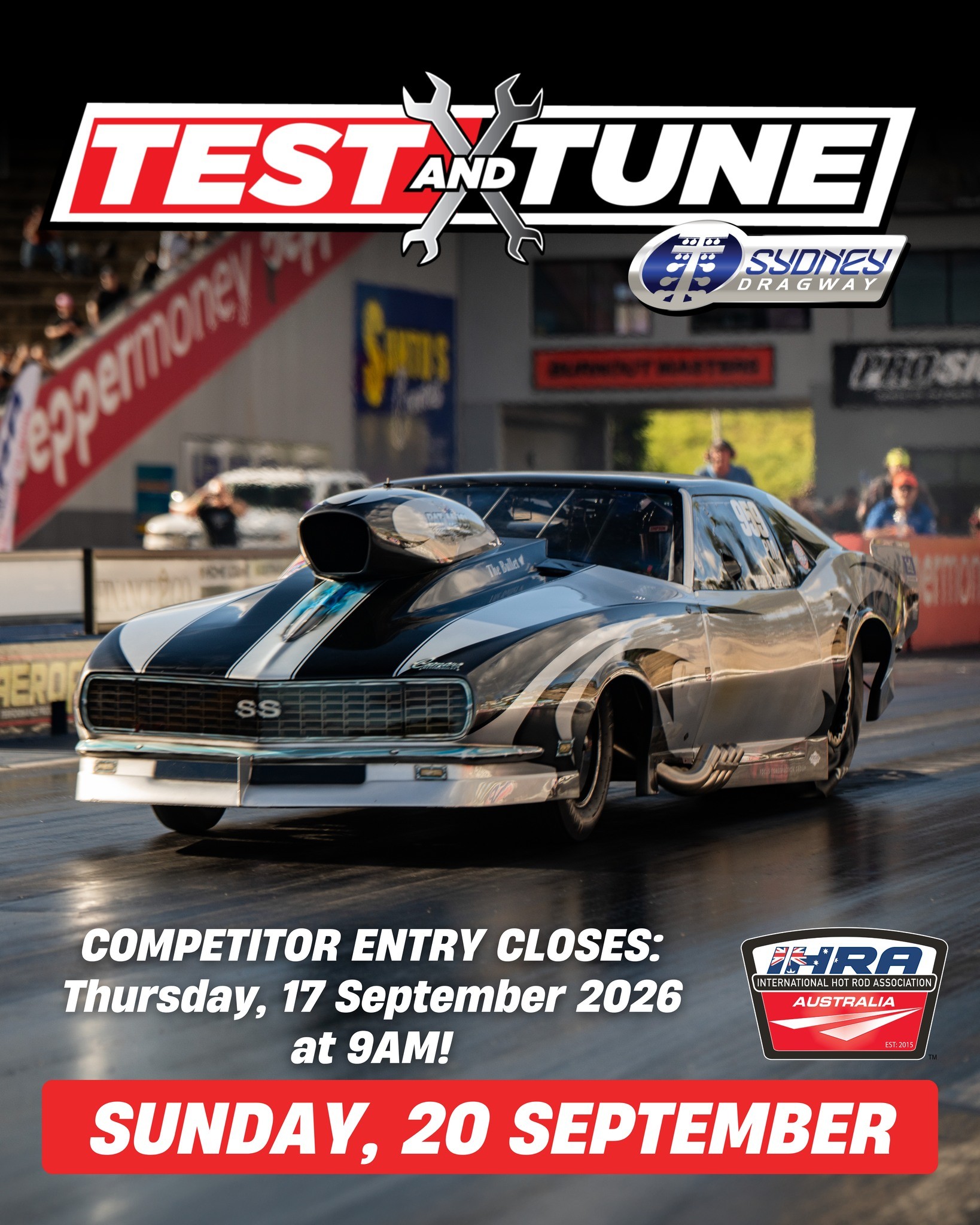 Test & Tune — Muscle track day in Sydney, NSW on Sunday 20 September 2026