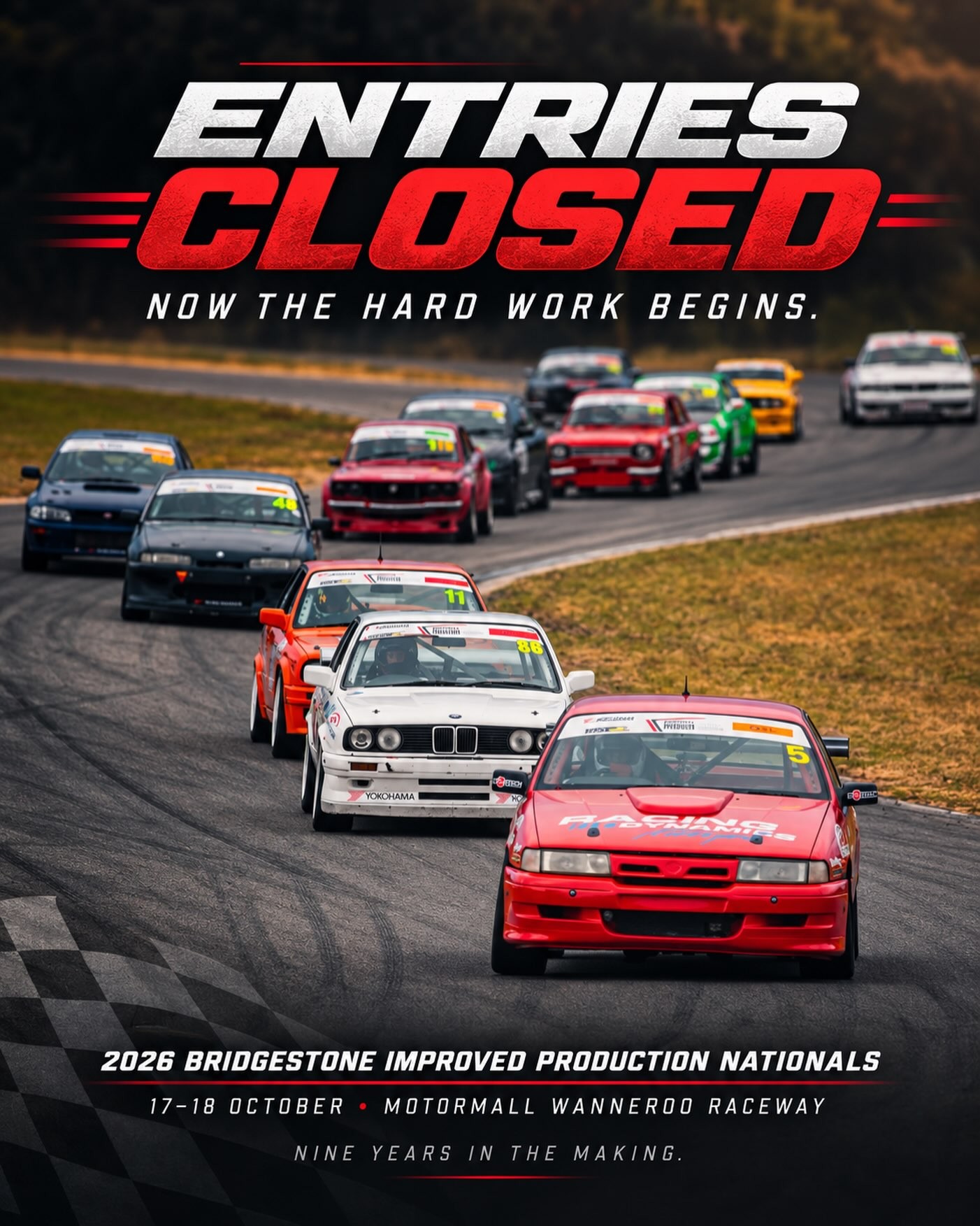2026 Bridgestone Improved Production Nationals — spectator event in Perth, WA on Saturday 17 October 2026