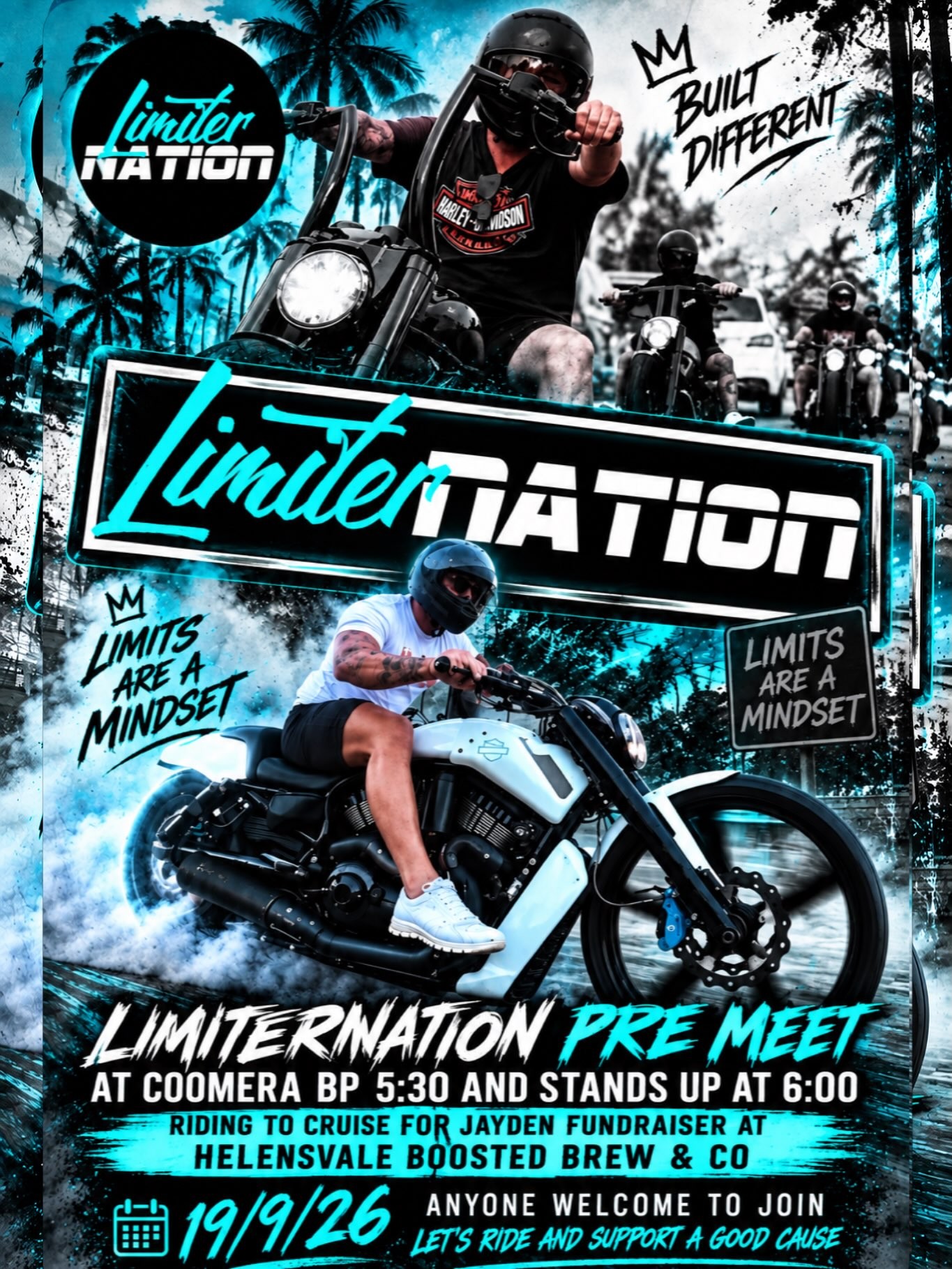 Limiter Nation Pre Meet & Cruise for Jayden Fundraiser — JDM car meet in Gold Coast, QLD on Saturday 19 September 2026