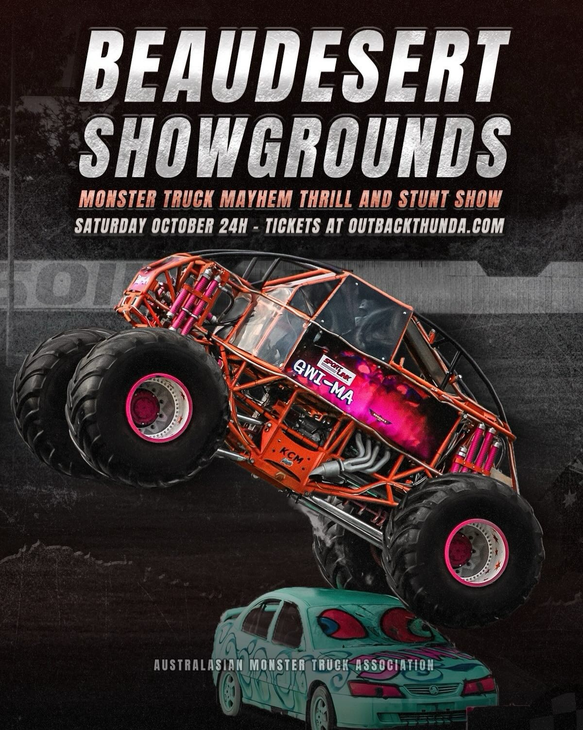Monster Truck Mayhem Thrill and Stunt Show — 4x4 spectator event in Brisbane, QLD on Saturday 24 October 2026