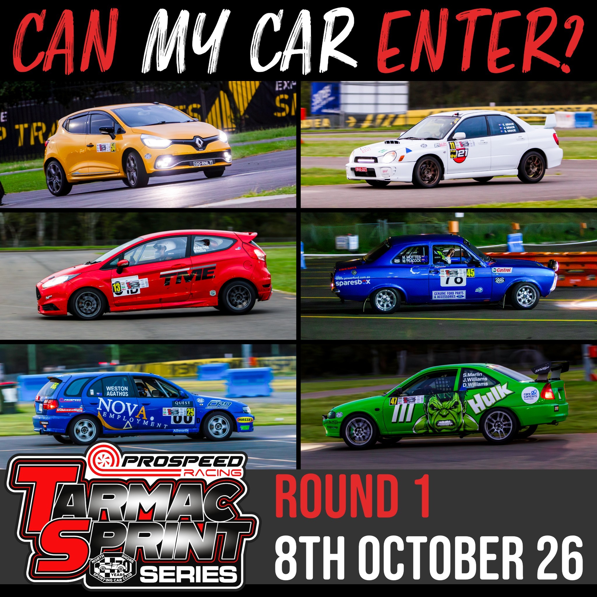 Pro Speed Racing Tarmac Sprint Series - Round 1 — Classic/Euro track day in Sydney, NSW on Thursday 8 October 2026