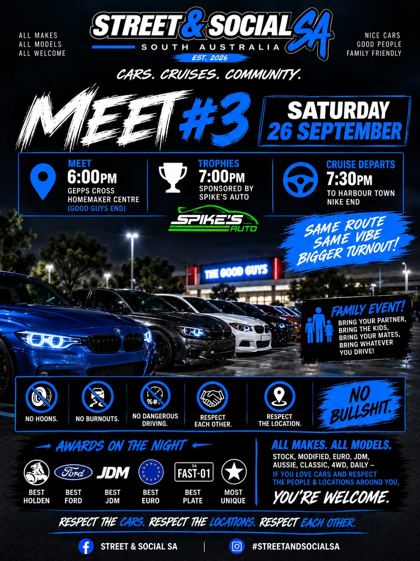 Street & Social SA Meet #3 — 4x4/Classic car meet in Adelaide, SA on Saturday 26 September 2026