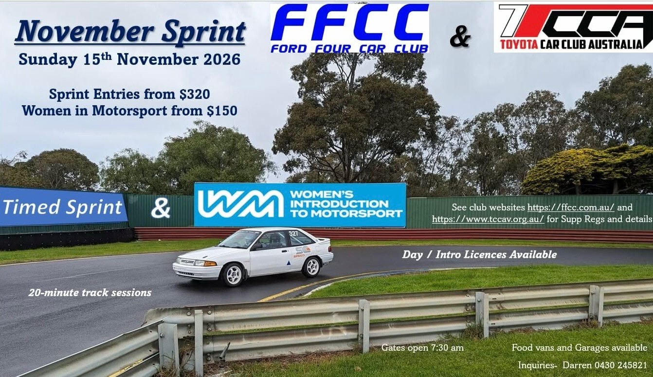 November Sprint — JDM/Muscle track day in Melbourne, VIC on Sunday 15 November 2026