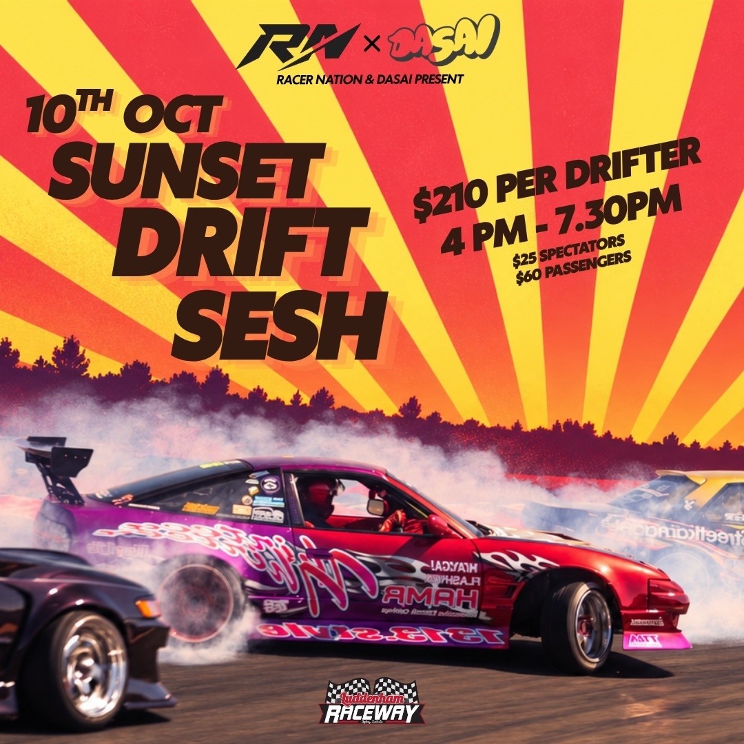 Sunset Drift Sesh — JDM track day in Sydney, NSW on Saturday 10 October 2026