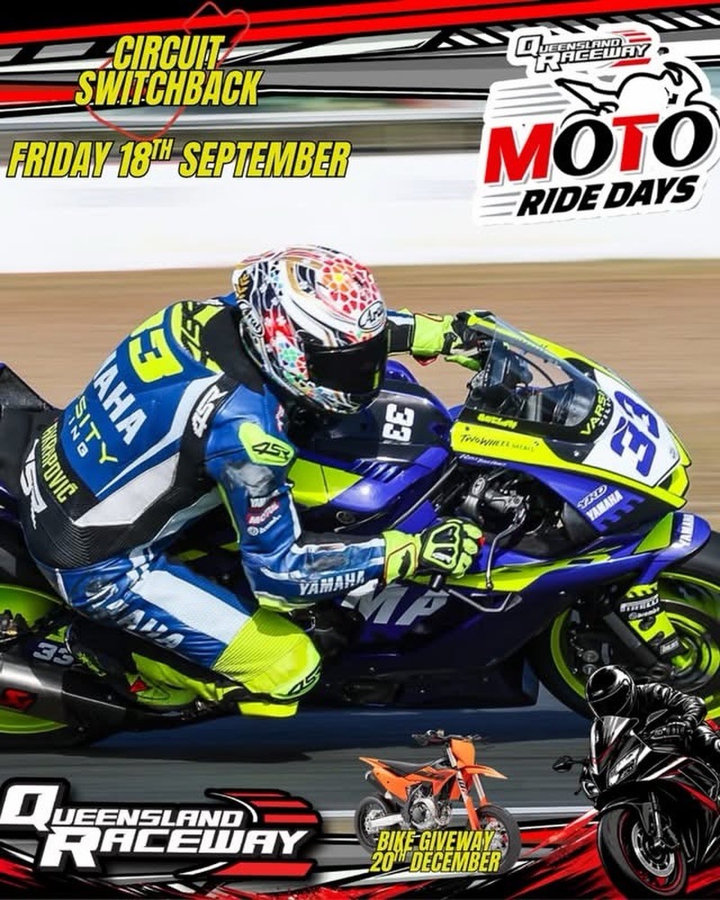 QR Moto Ride Day — track day in Brisbane, QLD on Friday 18 September 2026
