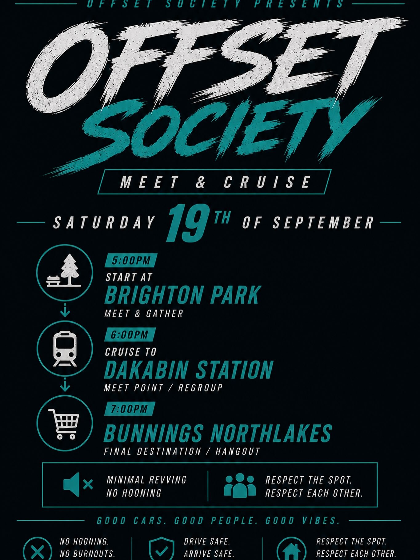 Offset Society Meet & Cruise — Stance car meet in Brisbane, QLD on Saturday 19 September 2026