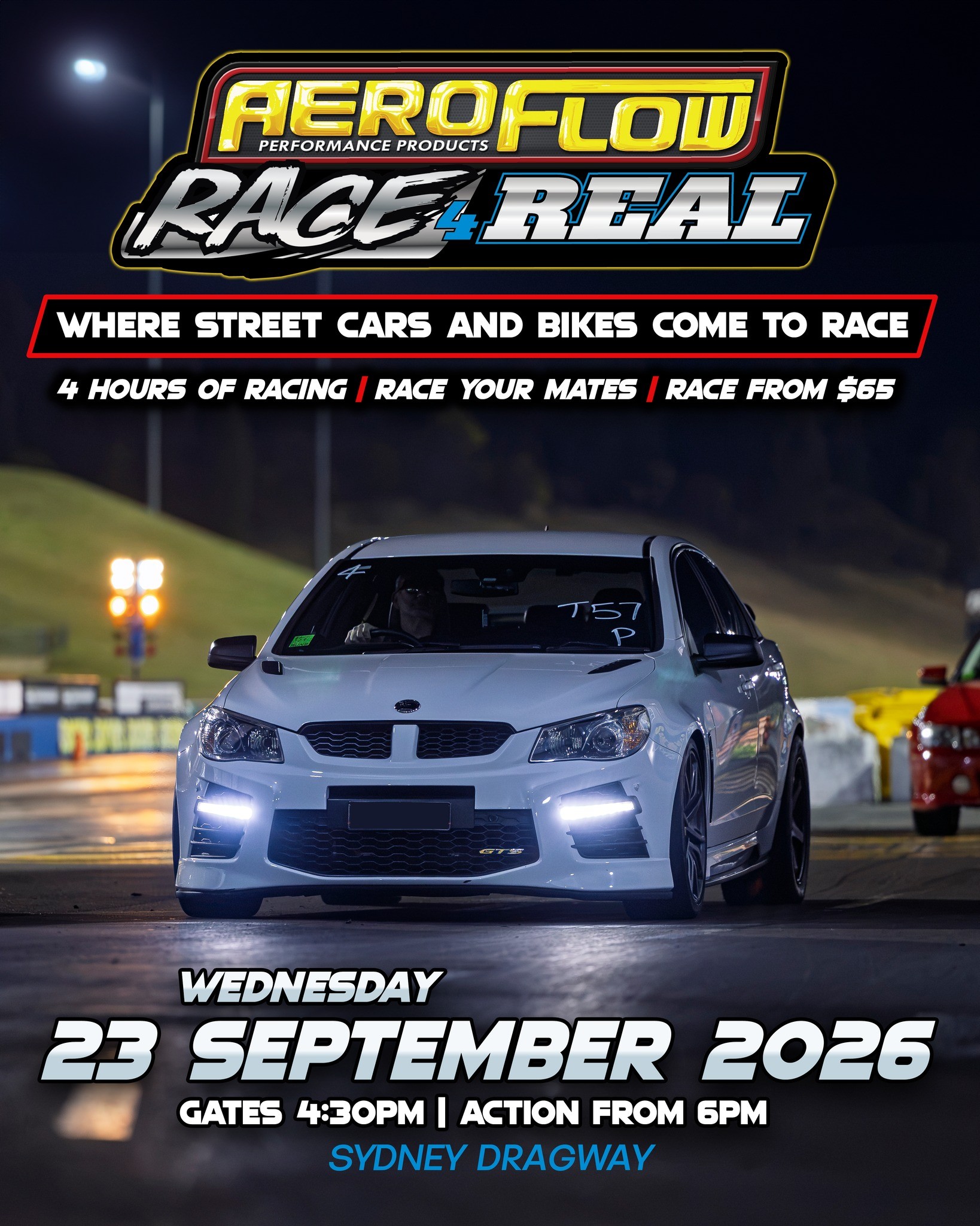 Aeroflow Race 4 Real — Muscle track day in Sydney, NSW on Wednesday 23 September 2026