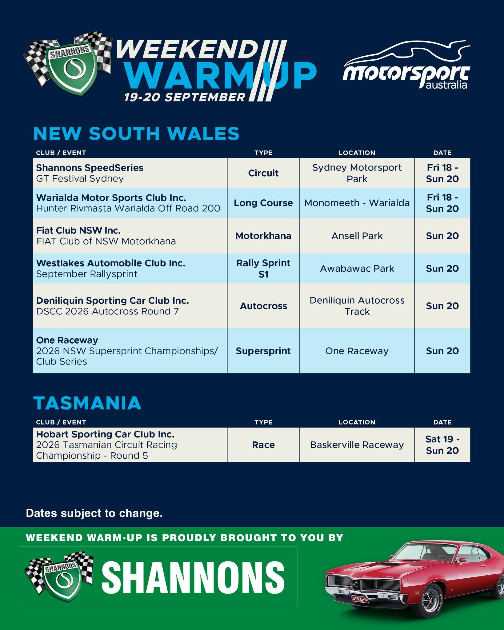 GT Festival Sydney — Muscle spectator event in Sydney, NSW on Friday 18 September 2026