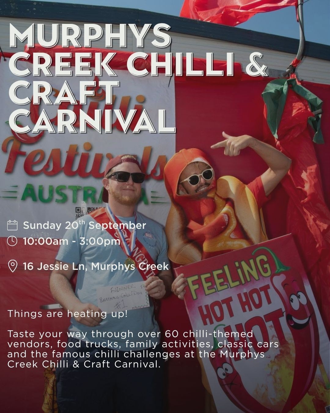 Murphys Creek Chilli & Craft Carnival — Classic spectator event in Toowoomba, QLD on Sunday 20 September 2026