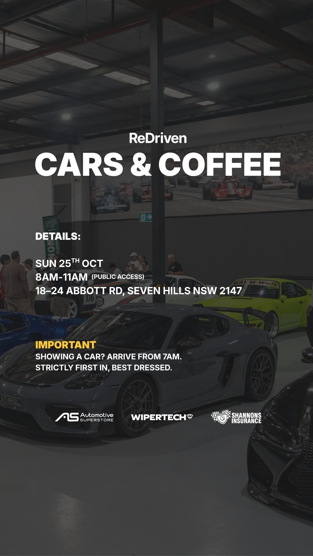 ReDriven Cars & Coffee — Euro/Exotic car meet in Sydney, NSW on Sunday 25 October 2026