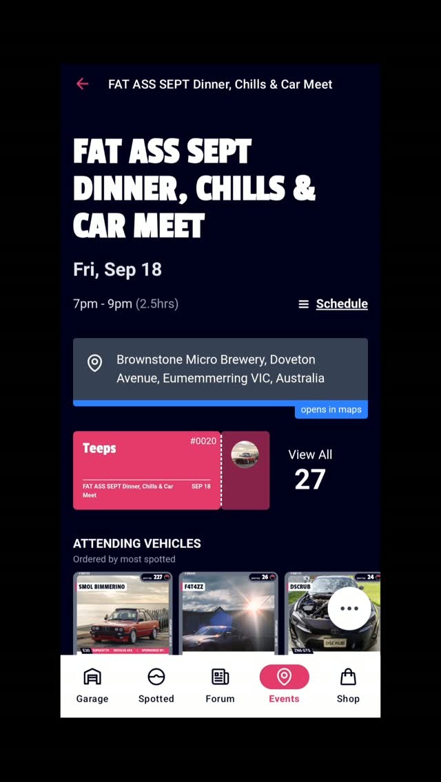 FAT ASS SEPT DINNER, CHILLS & CAR MEET — car meet in Melbourne, VIC on Friday 18 September 2026