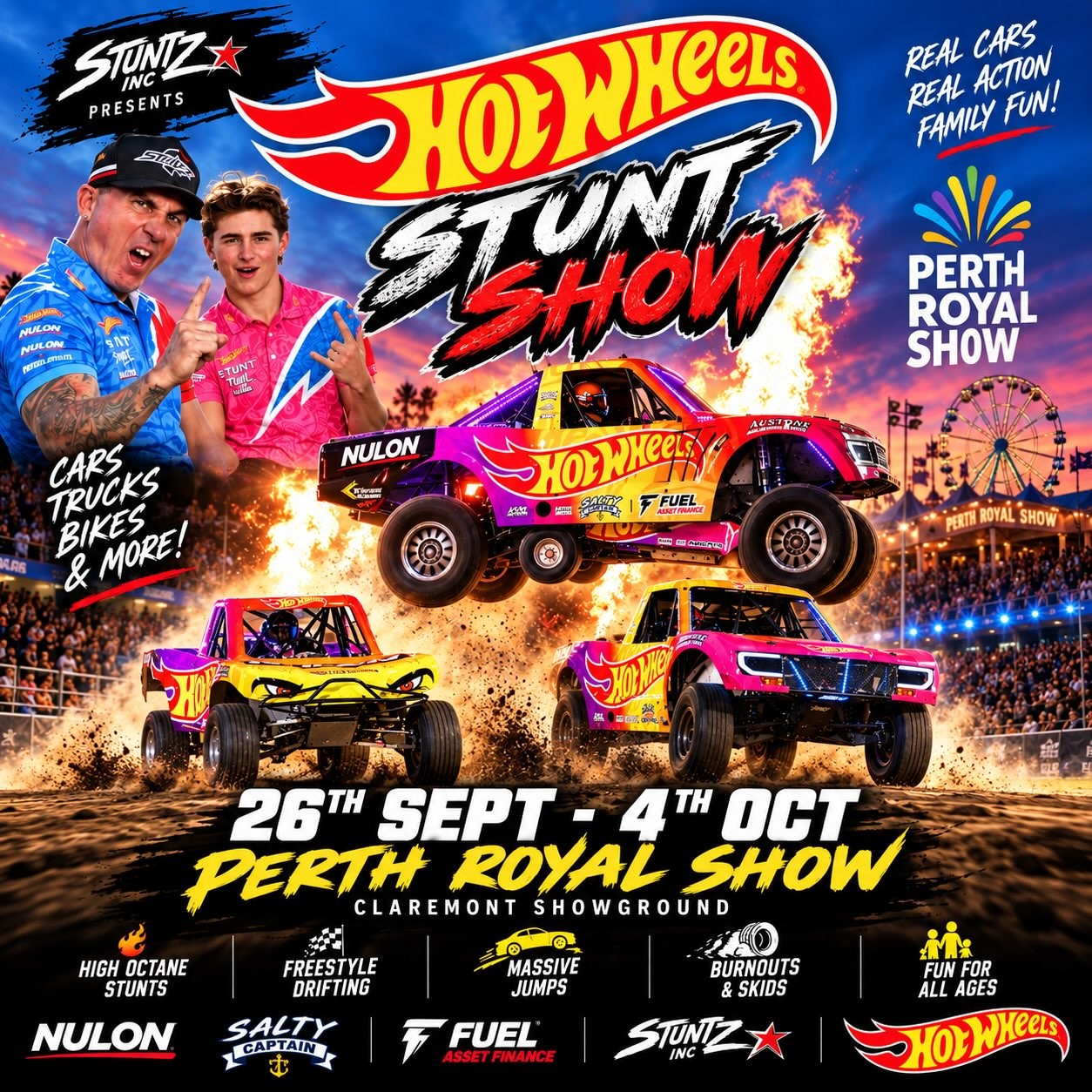 Hot Wheels Stunt Show — spectator event in Perth, WA on Saturday 26 September 2026