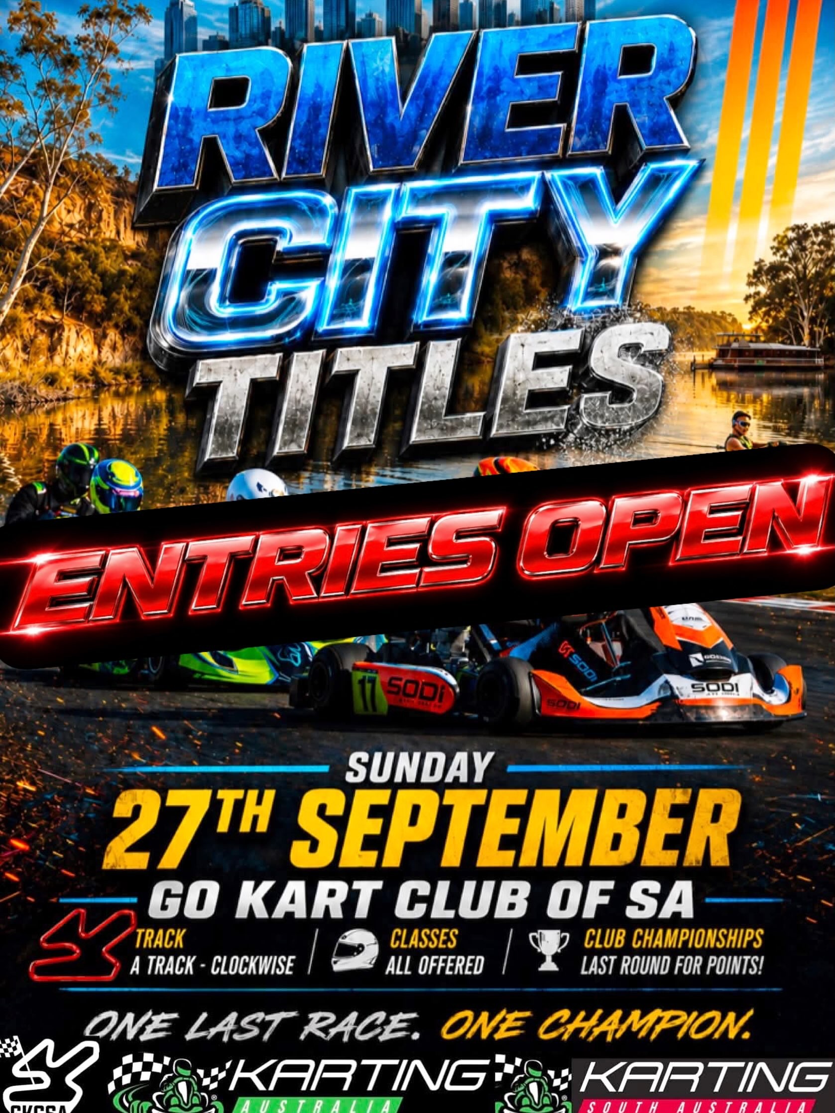 River City Titles — track day in Adelaide, SA on Sunday 27 September 2026