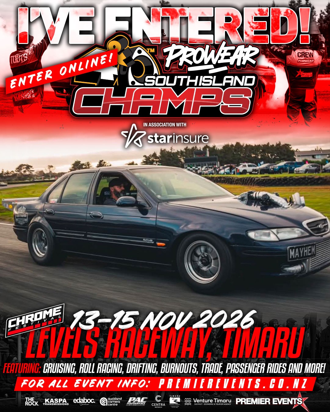 Prowear South Island Champs — Euro/JDM spectator event in International on Friday 13 November 2026