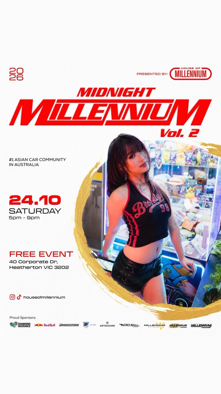 Midnight Millennium Vol. 2 — JDM/Stance car meet in Melbourne, VIC on Saturday 24 October 2026