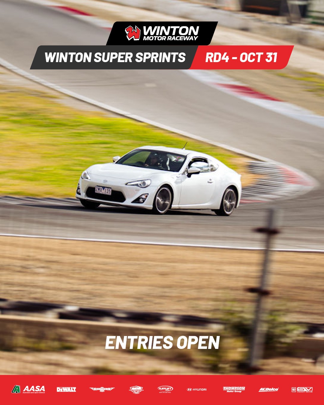 Winton Super Sprints - Round 4 — track day in Melbourne, VIC on Saturday 31 October 2026