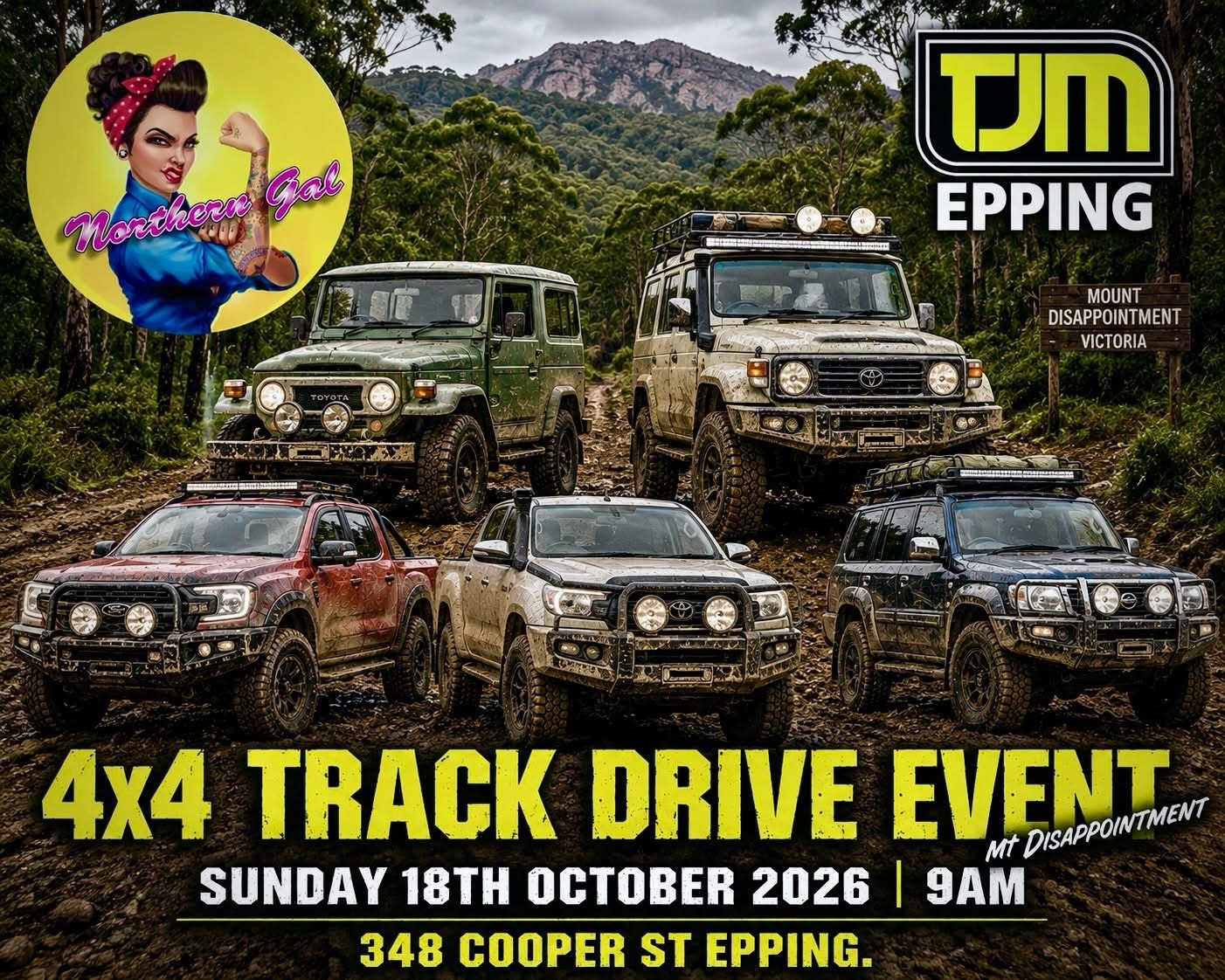 4x4 Track Drive Event — 4x4 car meet in Melbourne, VIC on Sunday 18 October 2026