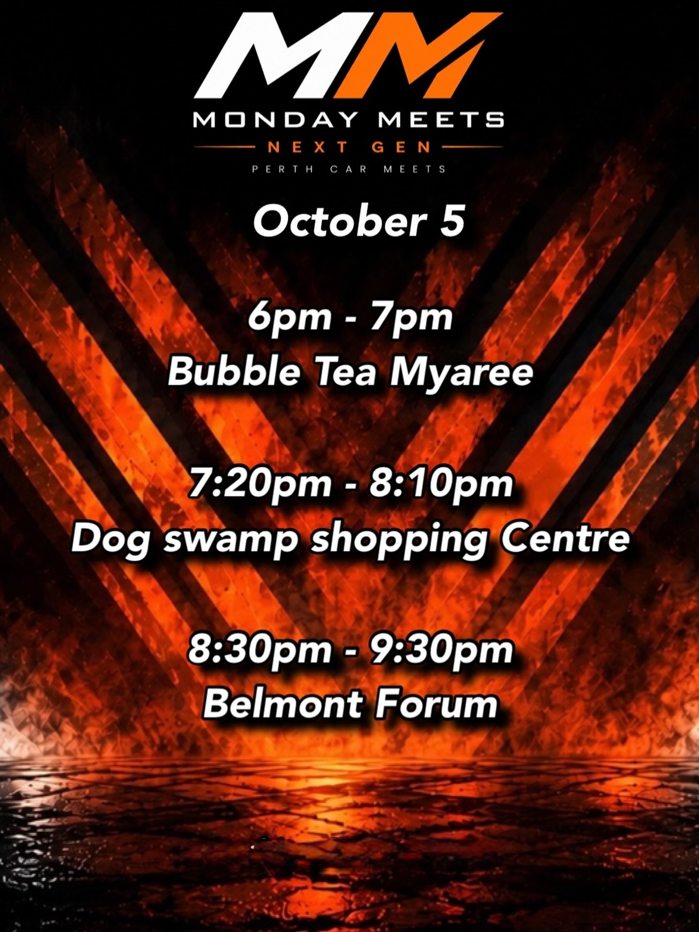 Monday Meets — car meet in Perth, WA on Monday 5 October 2026