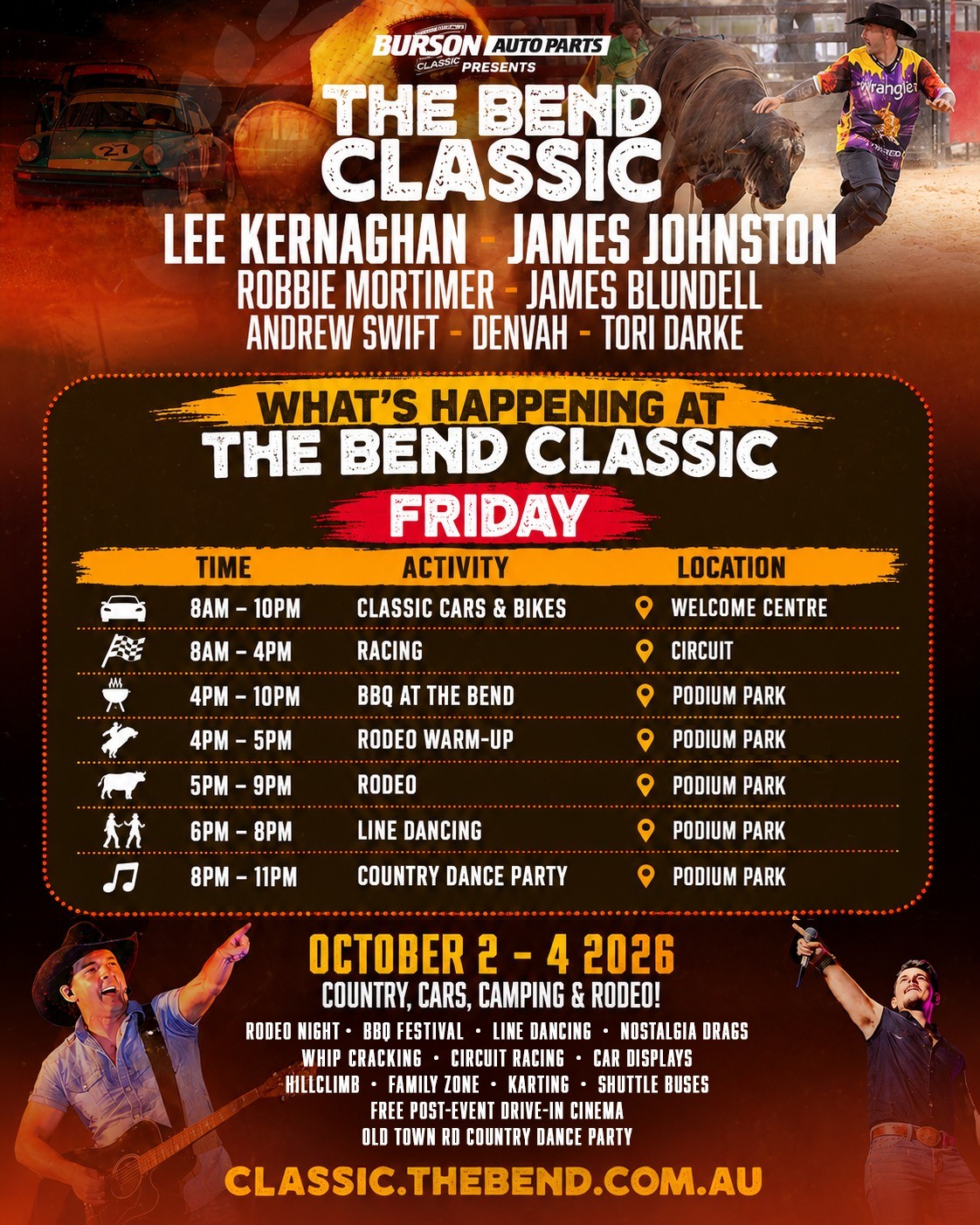 The Bend Classic — Classic spectator event in Adelaide, SA on Friday 2 October 2026