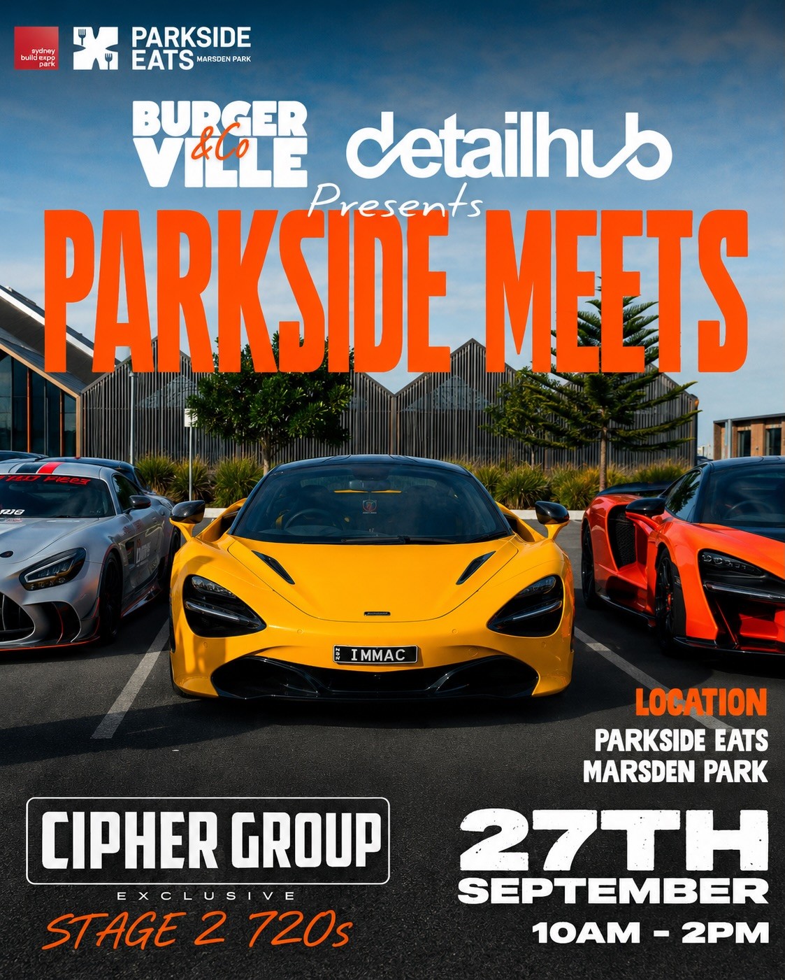Parkside Meets — Exotic/Euro car meet in Sydney, NSW on Sunday 27 September 2026