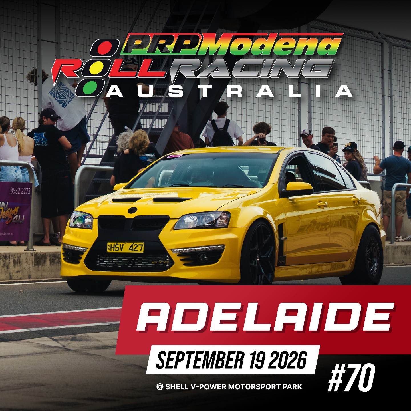 Roll Racing Adelaide #70 — Euro/JDM track day in Adelaide, SA on Saturday 19 September 2026