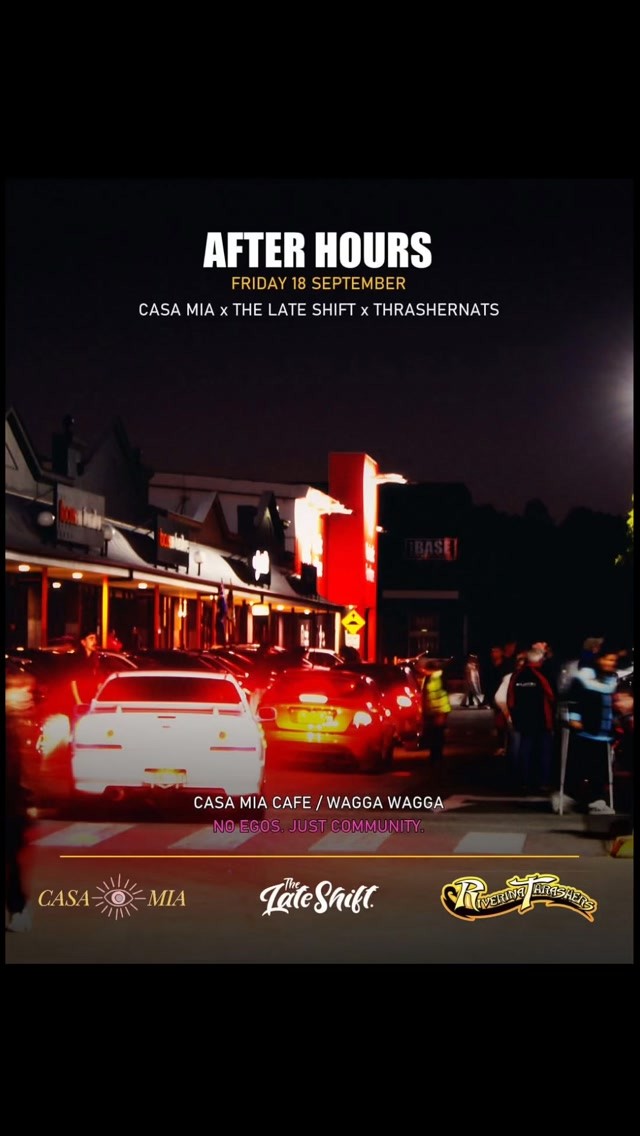 After Hours — JDM/Muscle car meet in Wagga Wagga, NSW on Friday 18 September 2026