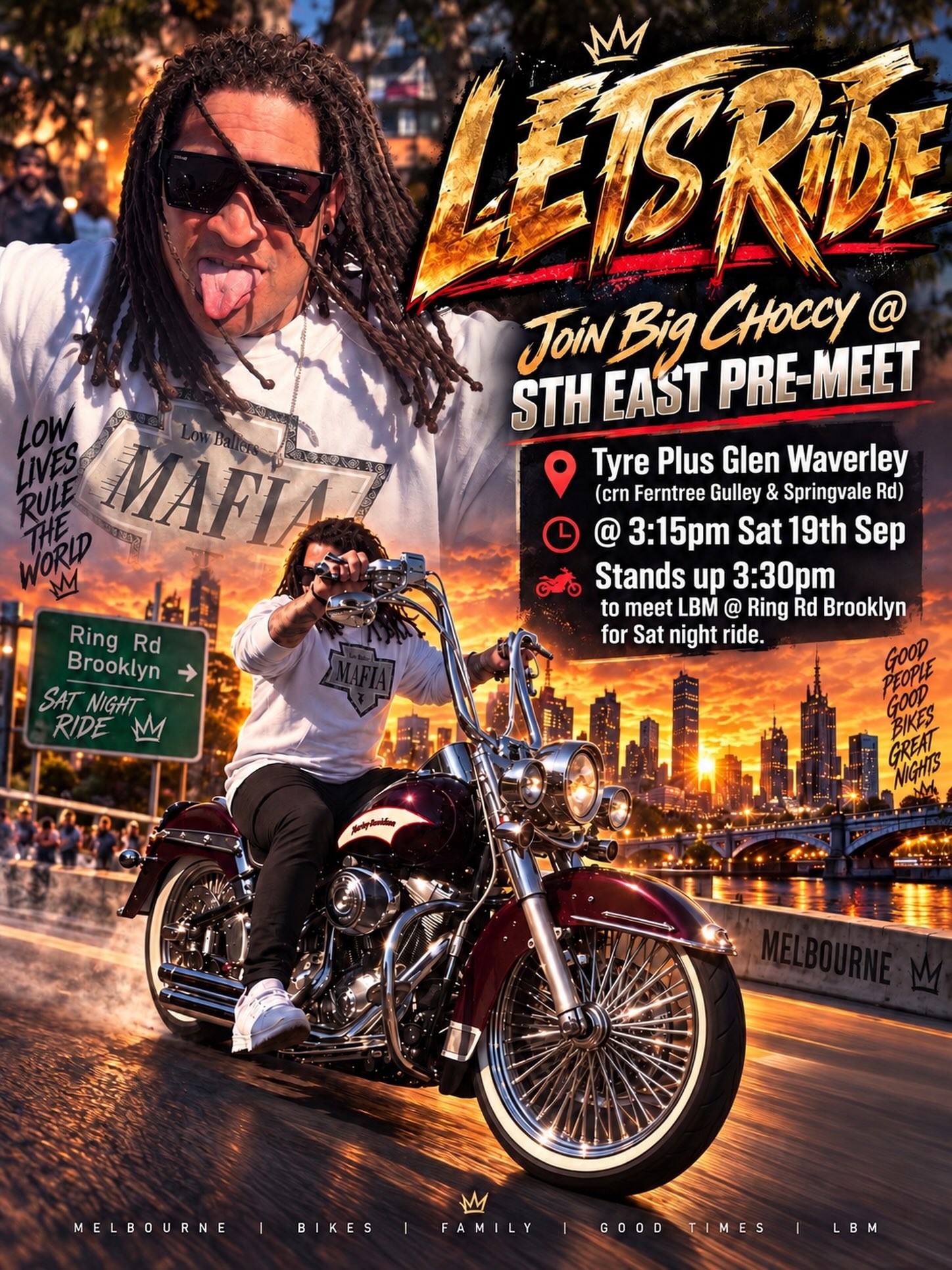 Saturday Night Ride — Stance car meet in Melbourne, VIC on Saturday 19 September 2026