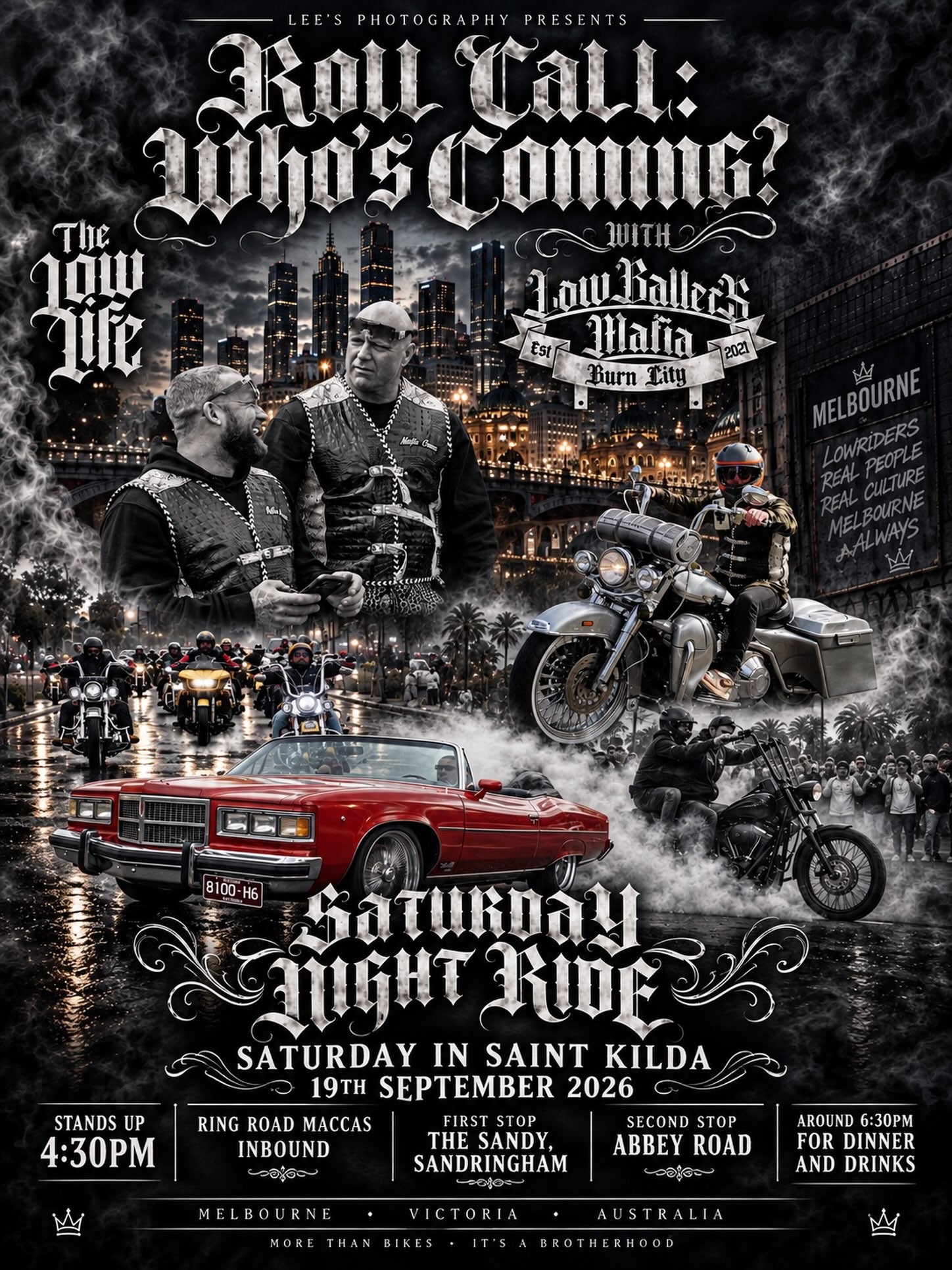 Saturday Night Ride — Classic/Muscle car meet in Melbourne, VIC on Saturday 19 September 2026