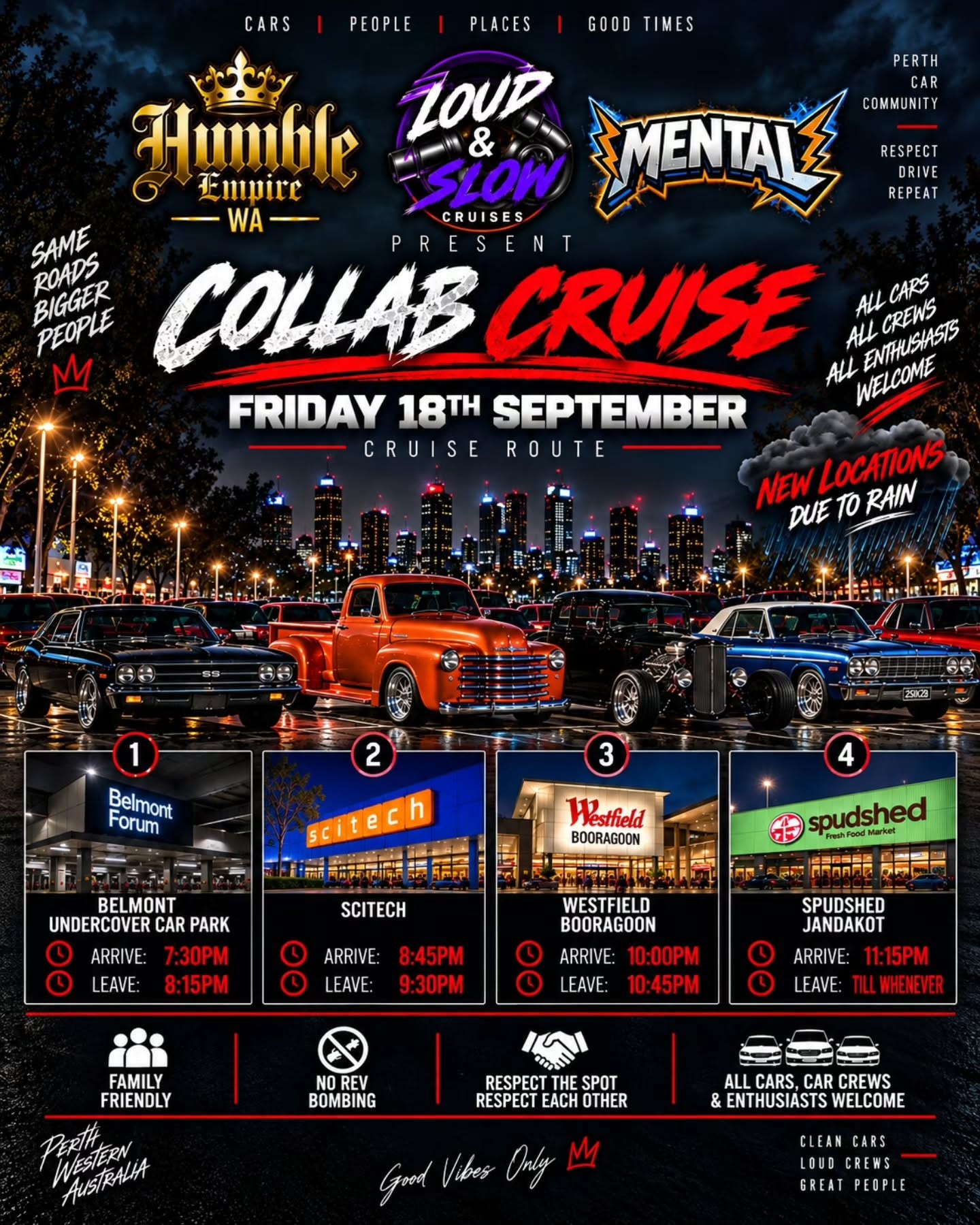 Collab Cruise — car meet in Perth, WA on Friday 18 September 2026