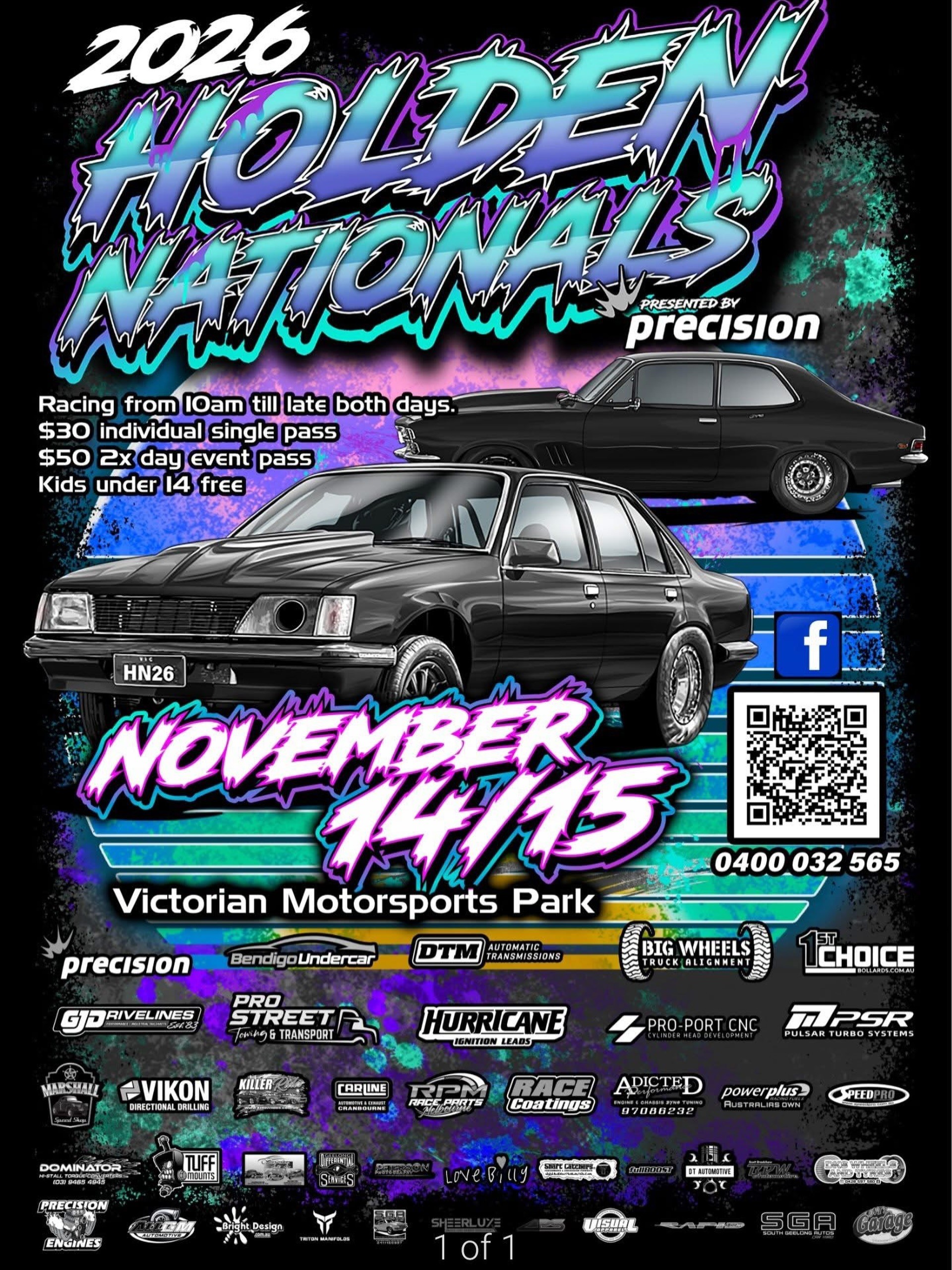 Holden Nationals — Muscle spectator event in Melbourne, VIC on Saturday 14 November 2026