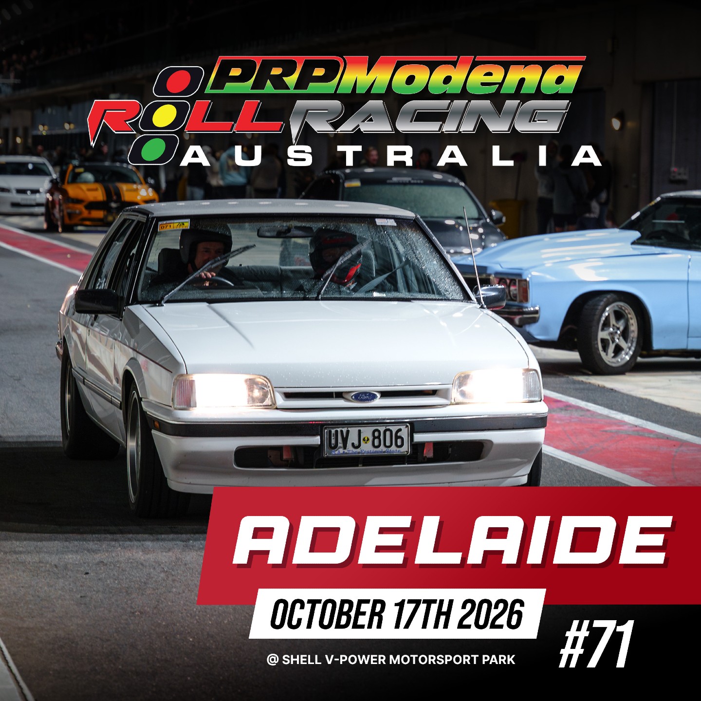 PRP Modena Roll Racing Adelaide — JDM/Muscle track day in Adelaide, SA on Saturday 17 October 2026
