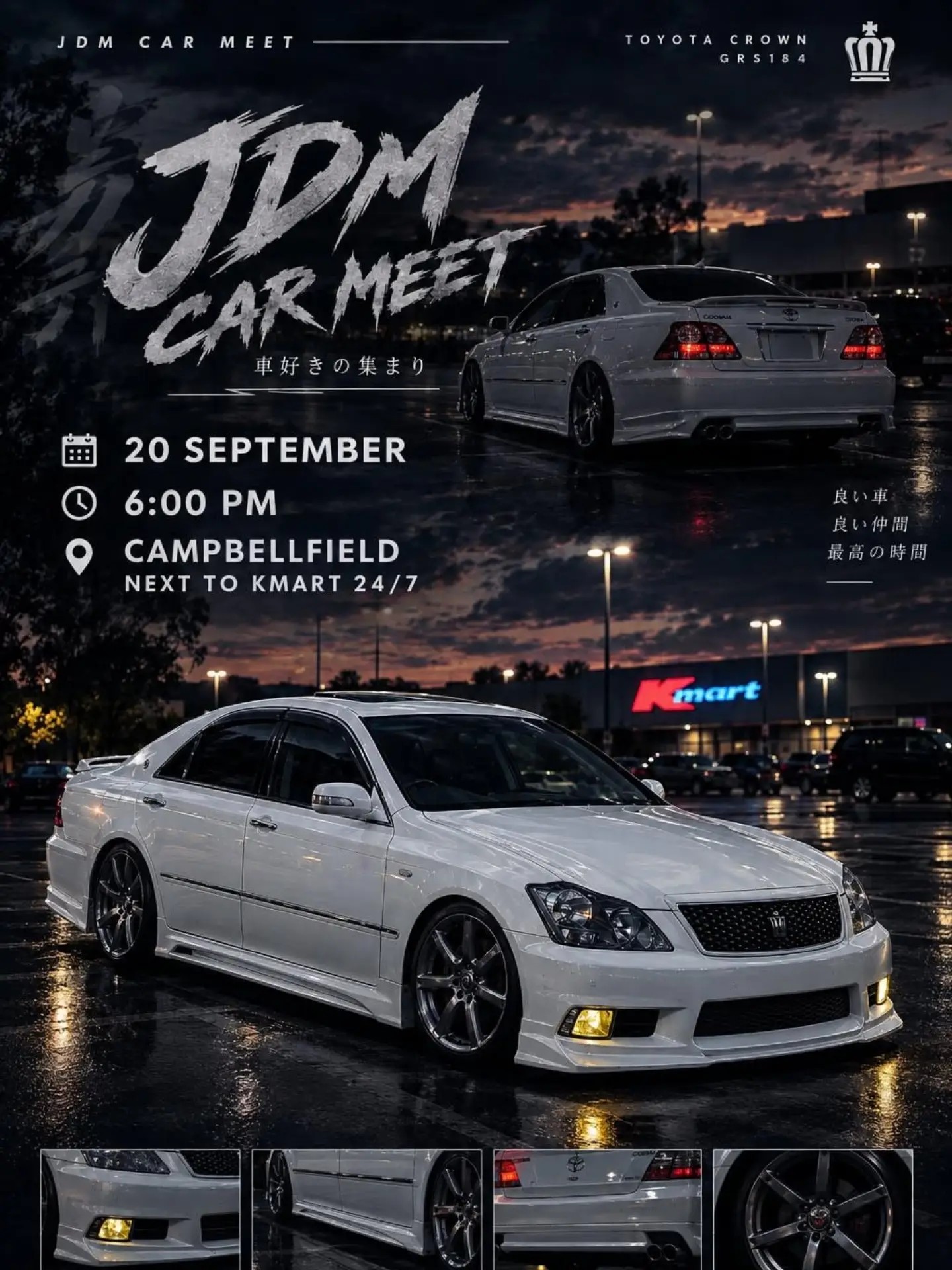 JDM Car Meet — JDM car meet in Melbourne, VIC on Sunday 20 September 2026