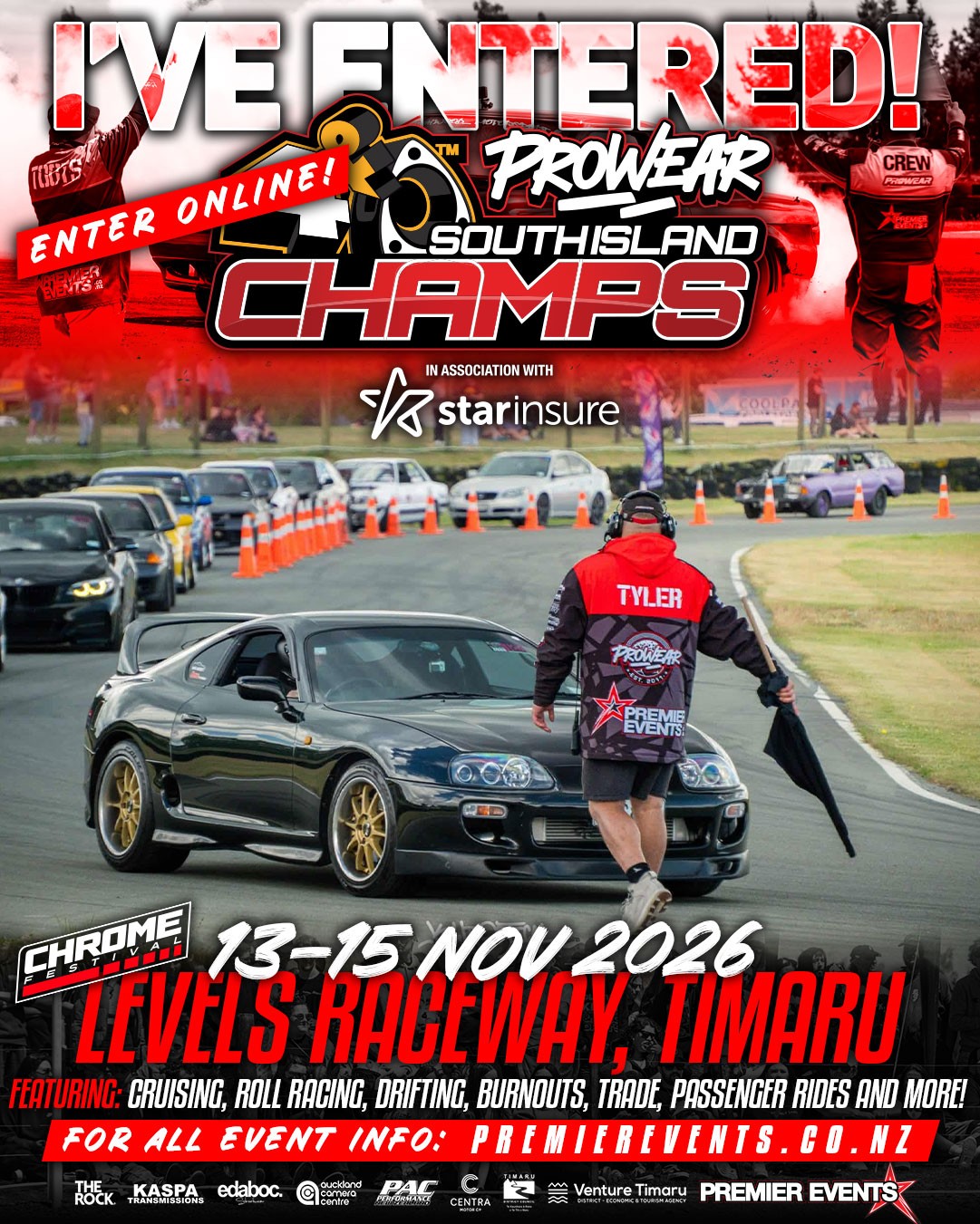 Prowear South Island Champs — JDM/Muscle spectator event in International on Friday 13 November 2026
