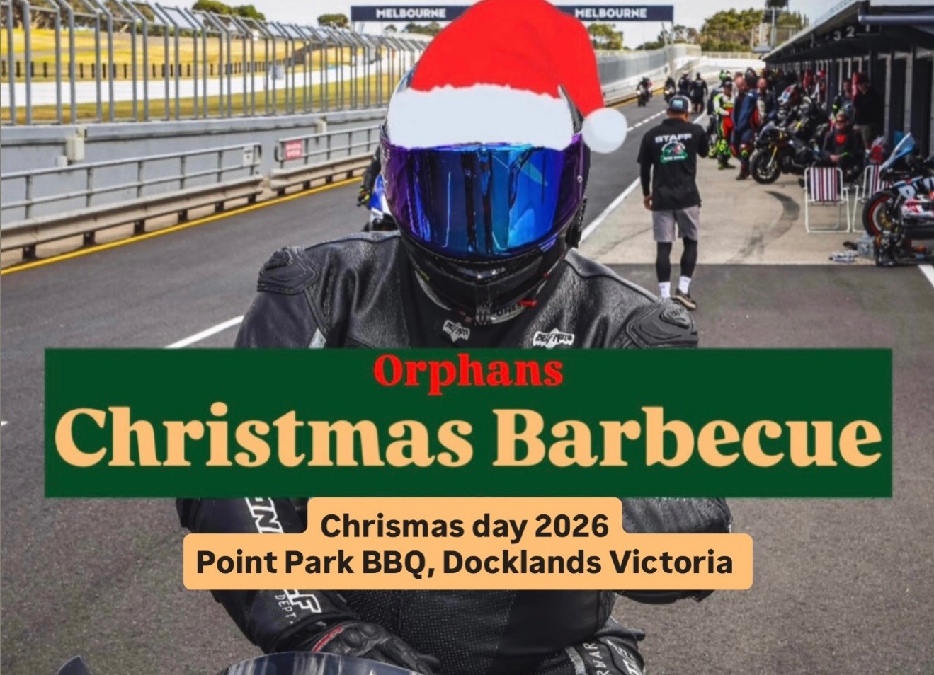 Orphans Christmas Barbecue — car meet in Melbourne, VIC on Friday 25 December 2026