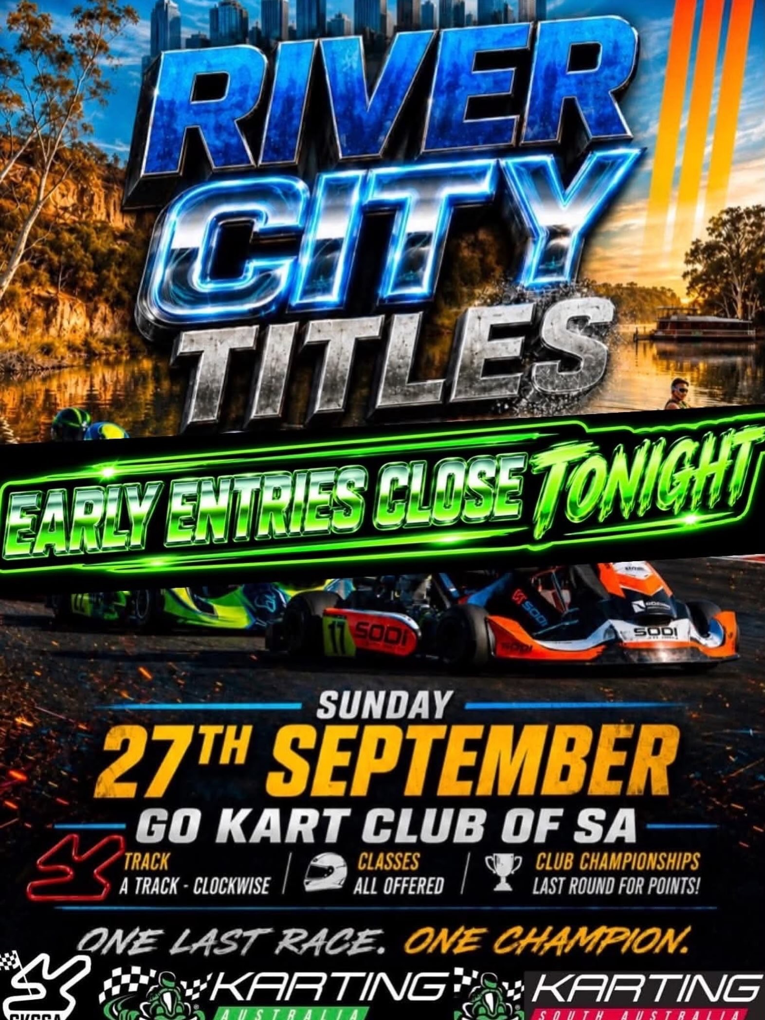 River City Titles — track day in Adelaide, SA on Sunday 27 September 2026