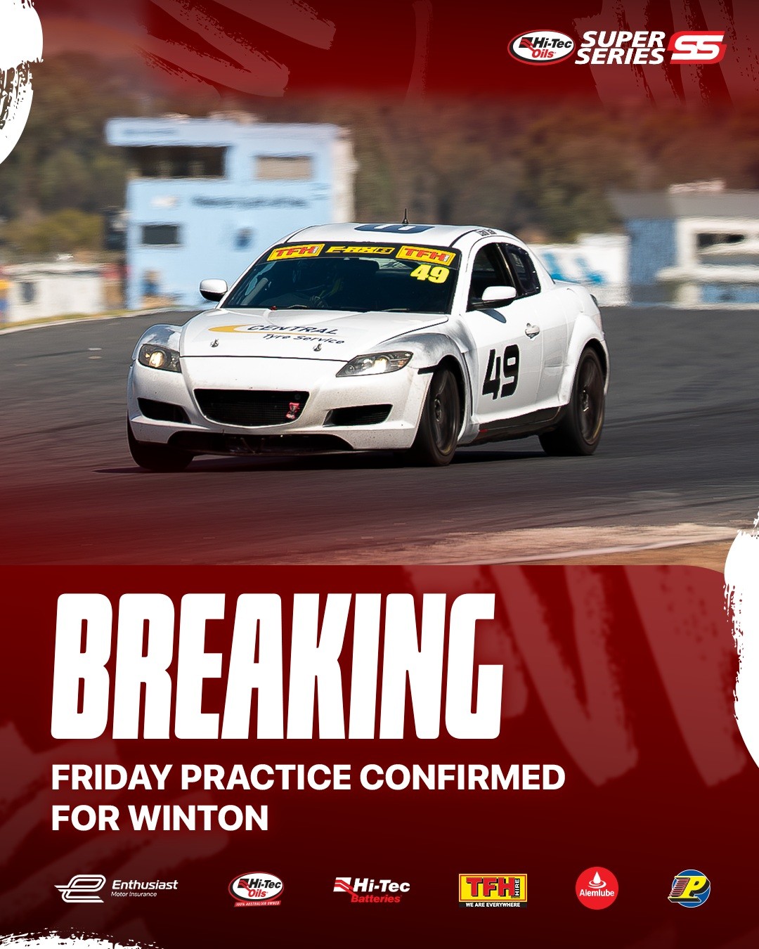 Hi-Tec Oils Super Series Friday Practice — track day in Melbourne, VIC on Friday 25 September 2026