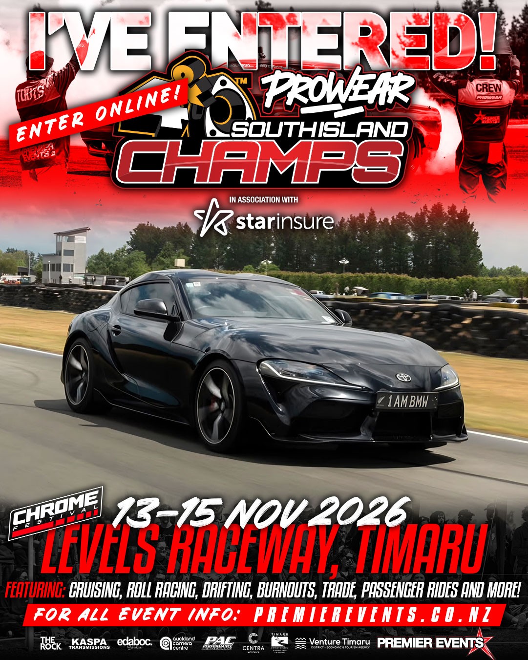 Prowear South Island Champs — spectator event in International on Friday 13 November 2026