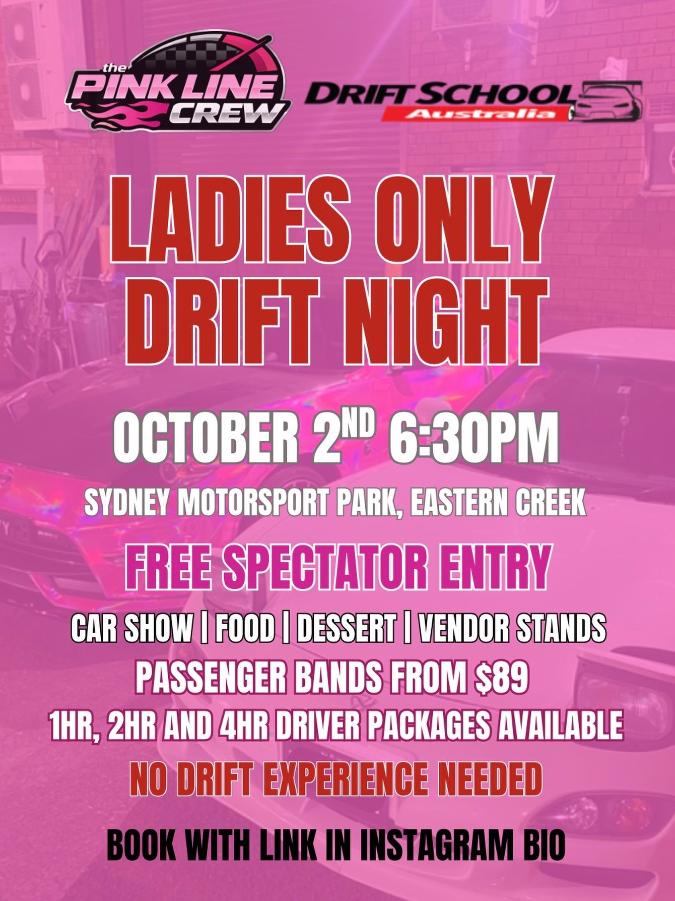 Ladies Only Drift Night — JDM spectator event in Sydney, NSW on Friday 2 October 2026