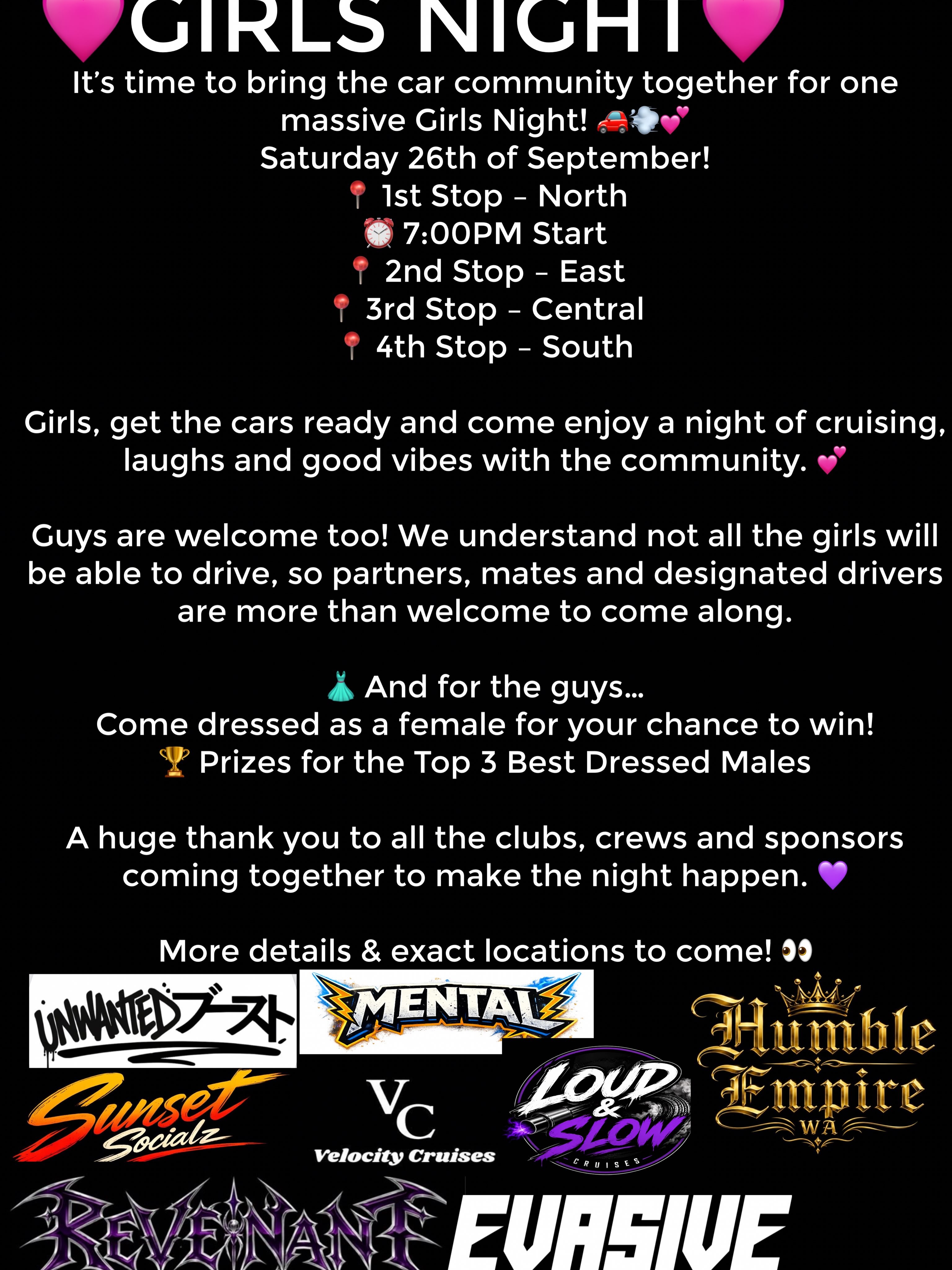 Girls Night — Stance/JDM car meet in Perth, WA on Saturday 26 September 2026